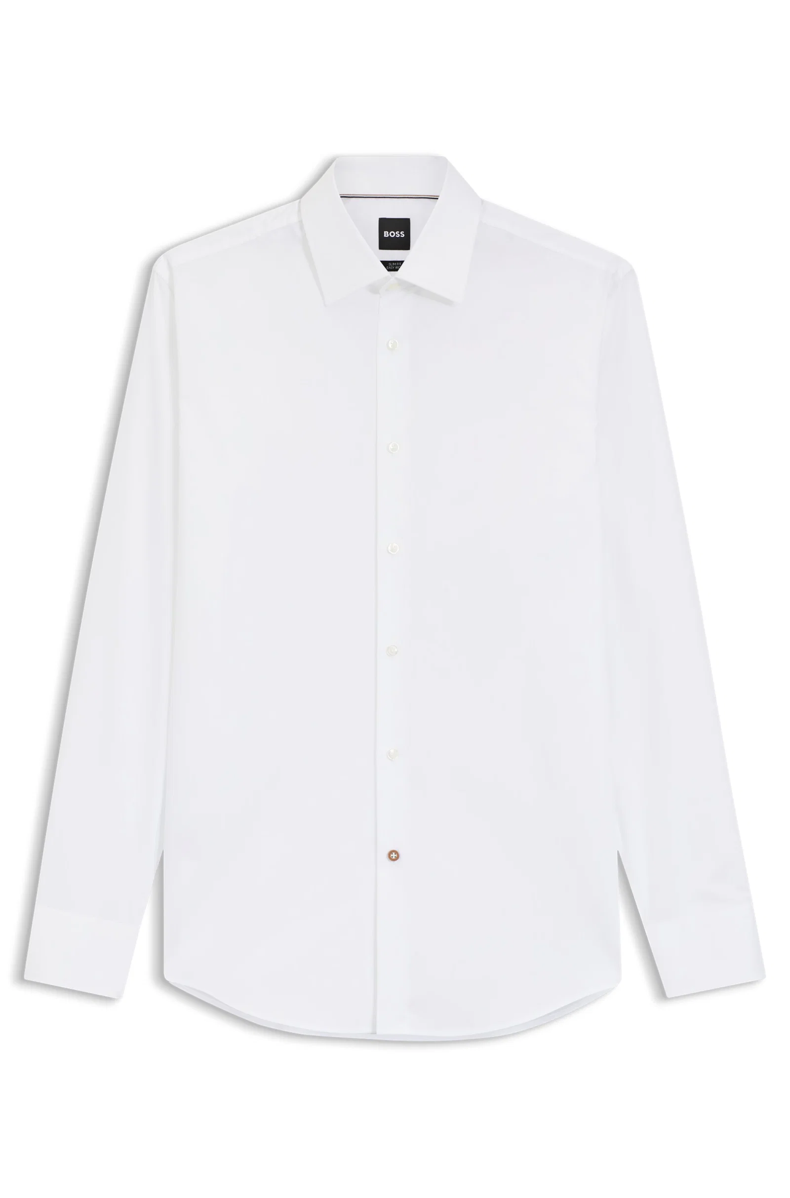 Camisa Slim Fit Em Popelina De Algodão Easy Iron — imagem 1