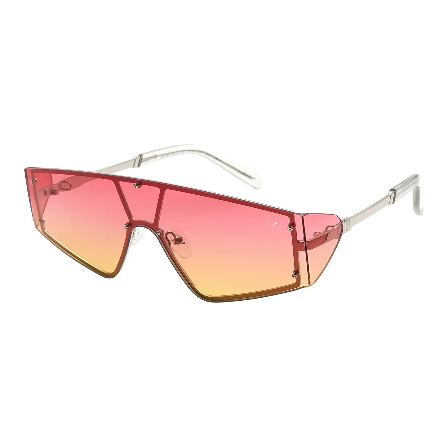 Óculos de Sol Feminino Bended Lenses Quadrado Degradê Prata — imagem 1