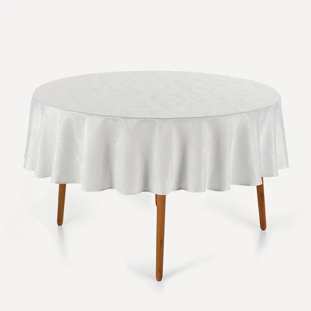 Toalha de Mesa Redonda 4 Lugares Tilia Branco — imagem 1