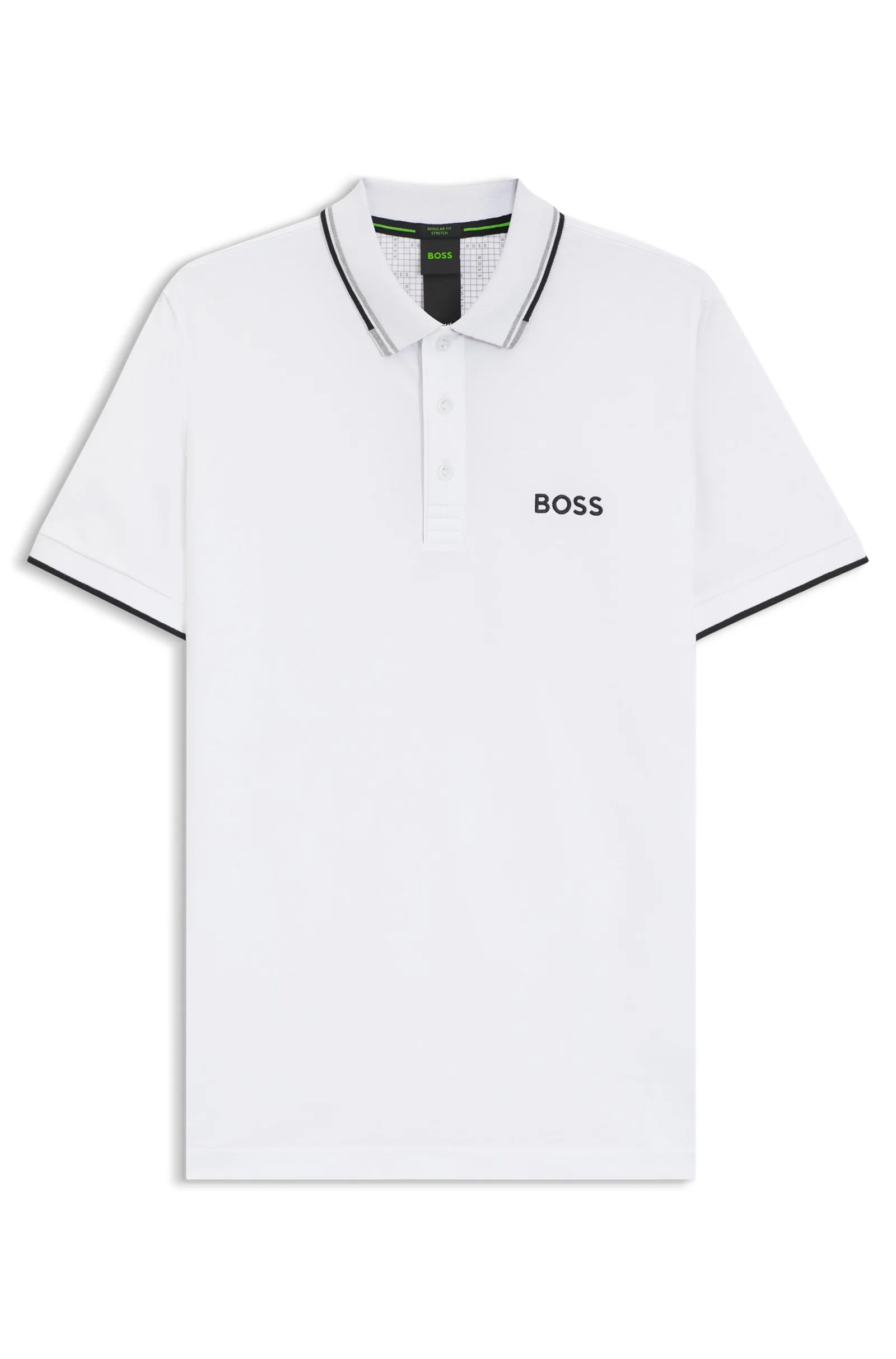 Camisa Polo Em Mistura De Algodão Com Logotipos Contrastantes — imagem 1