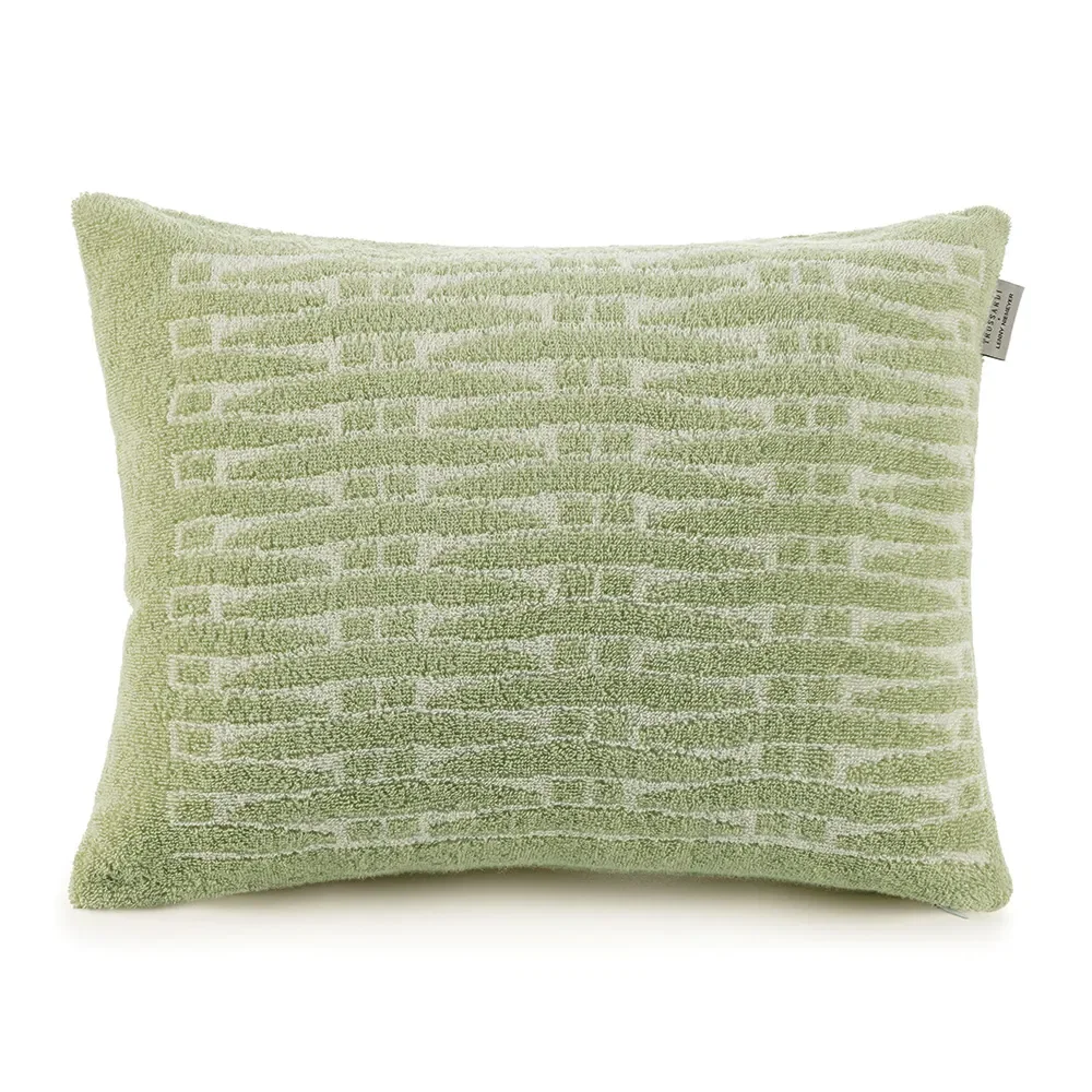 Almofada Trussardi + Lenny Niemeyer Tramas Bege Claro / Verde