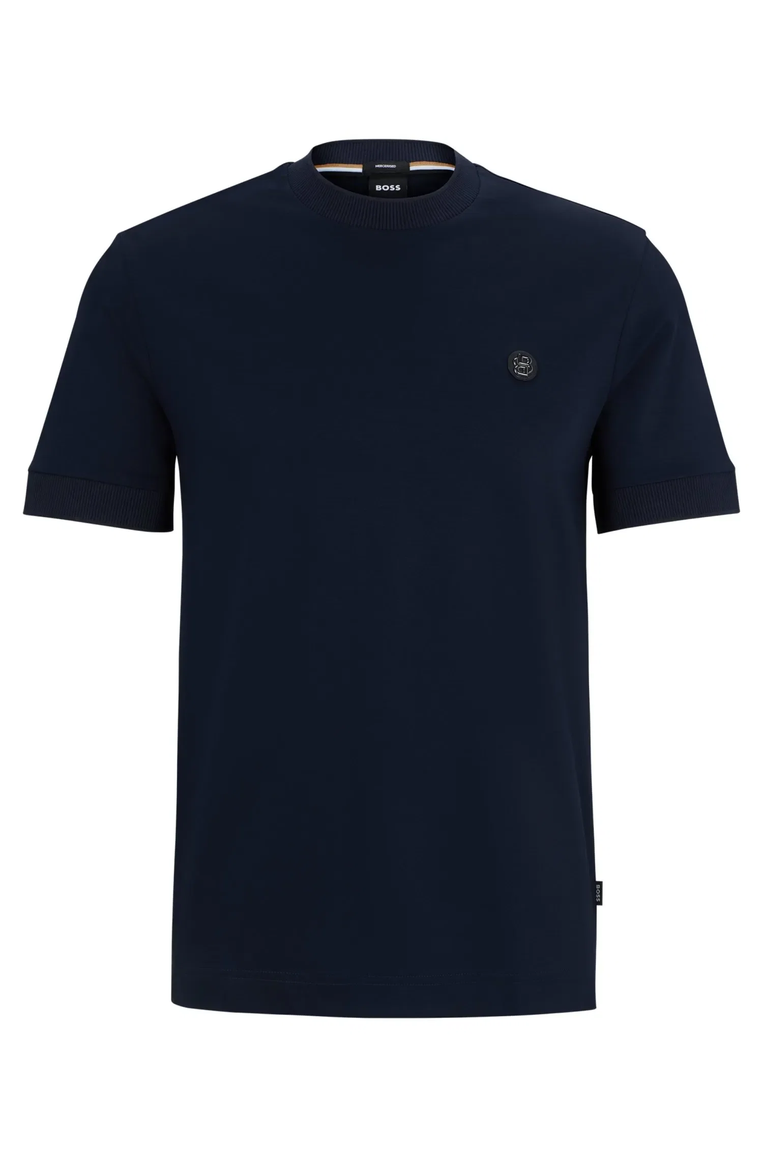 Camiseta De Algodão Mercerizado Com Monograma — imagem 1
