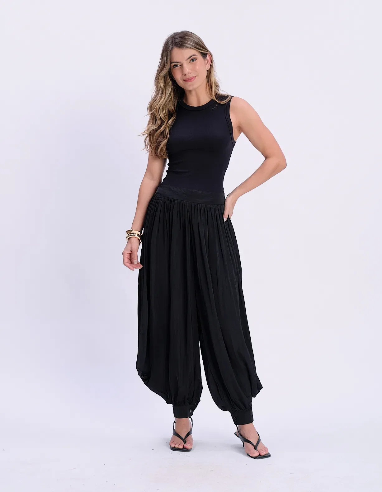 Calça Ampla Aladim - Preto