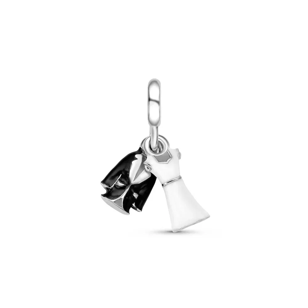 Pingente Life Amor Casal de Noivos em Prata 925 com Esmalte — imagem 1