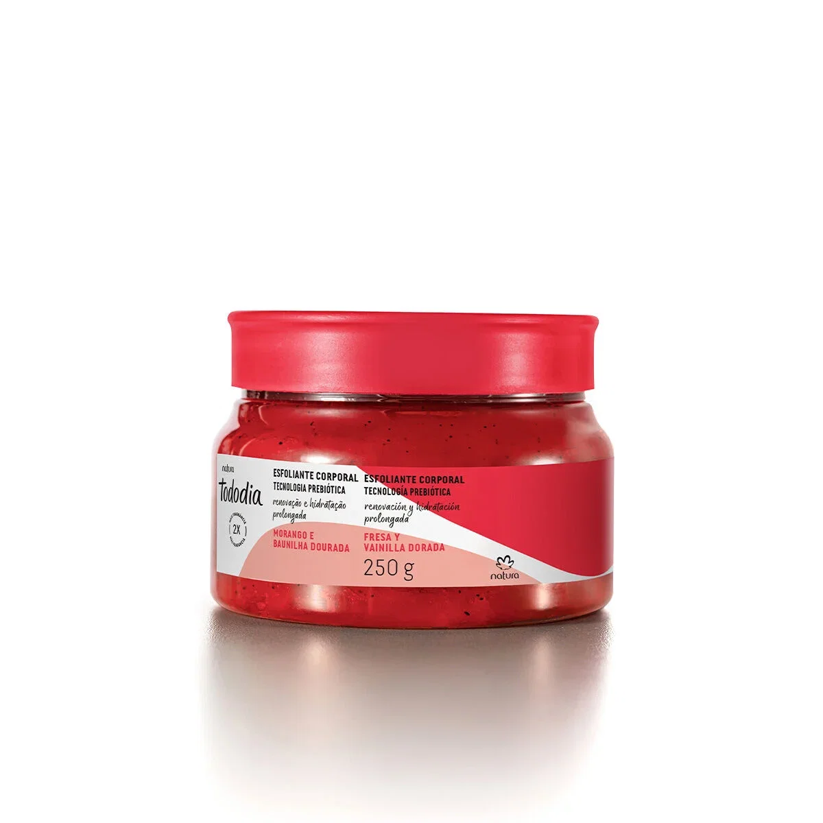 Esfoliante para o Corpo Tododia Morango e Baunilha Dourada 250 g