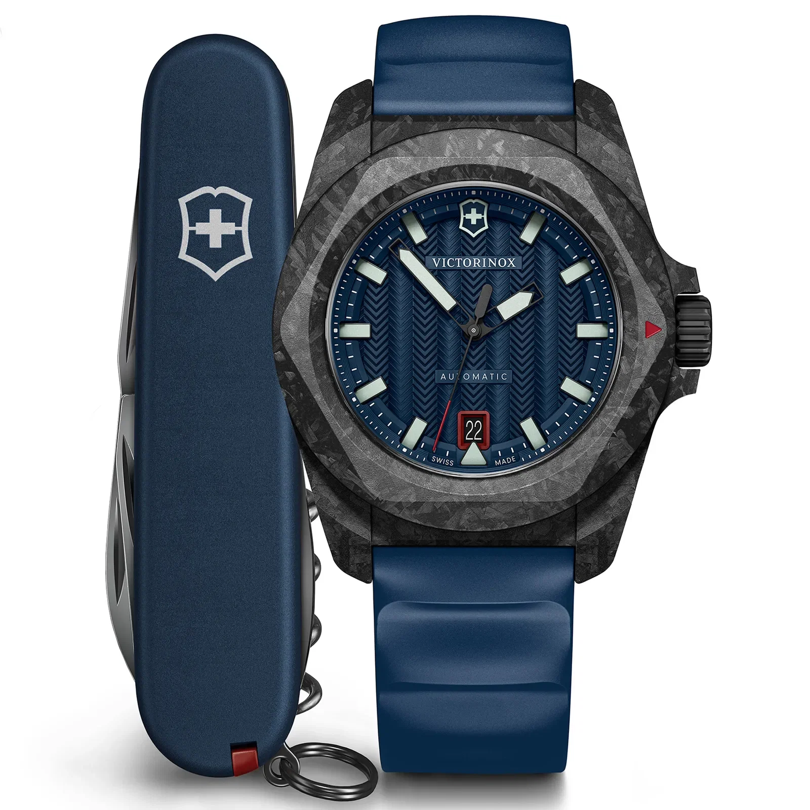 Relógio Victorinox Inox Masculino Borracha Azul 242022.10 — imagem 1