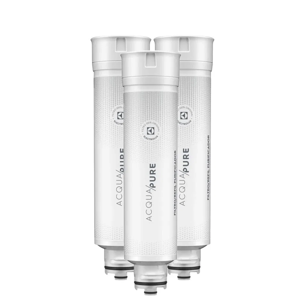 Kit 3 Filtros / Refis Originais de Água para Purificador Electrolux PE11B/PE11X/PC41B/PC41X/PH41B/PH41X