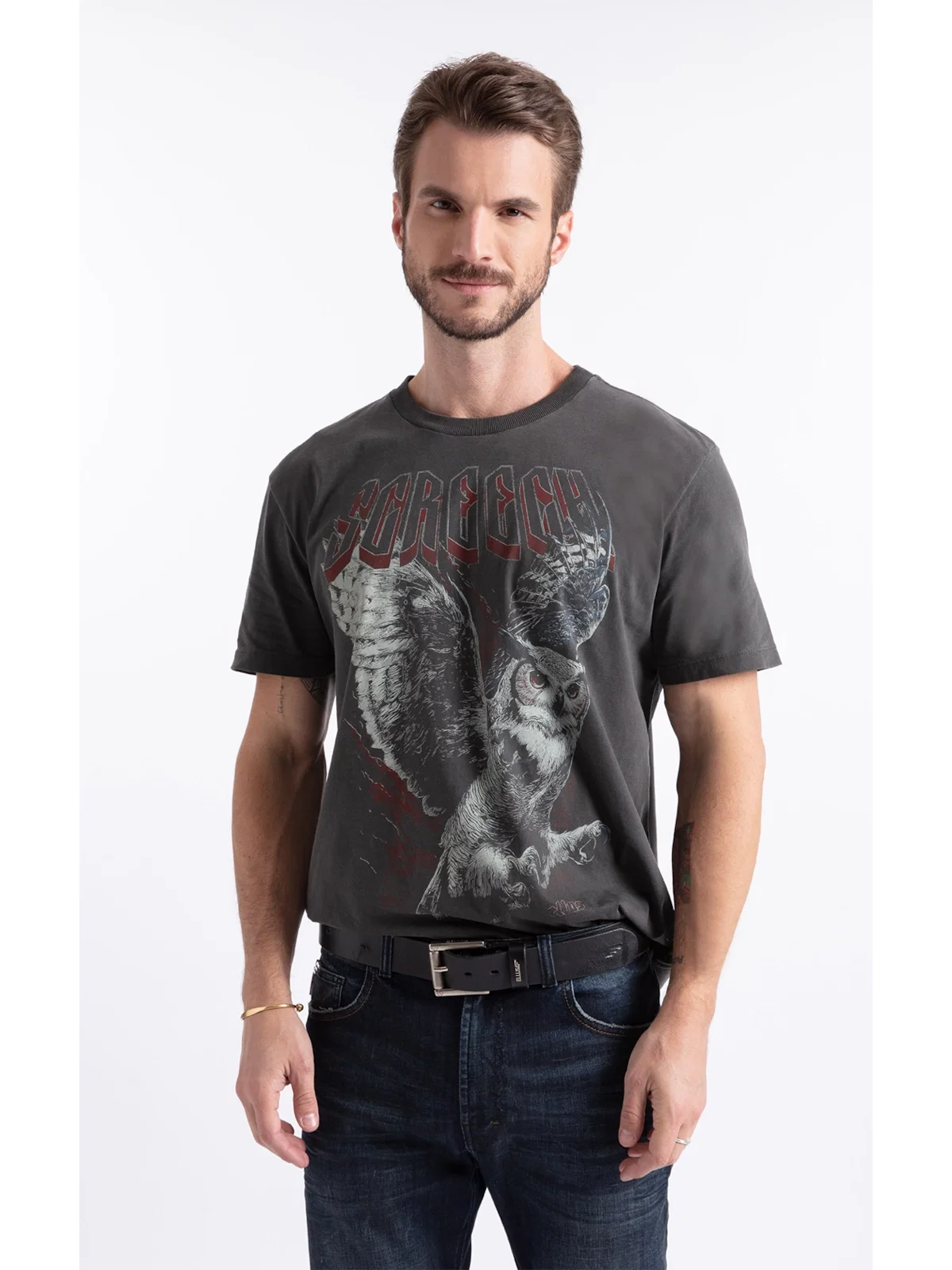 T-Shirt Washed Owll Preto — imagem 1
