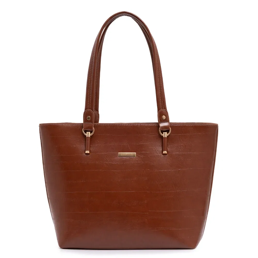 Bolsa Shopping Texturizada Caramelo — imagem 1