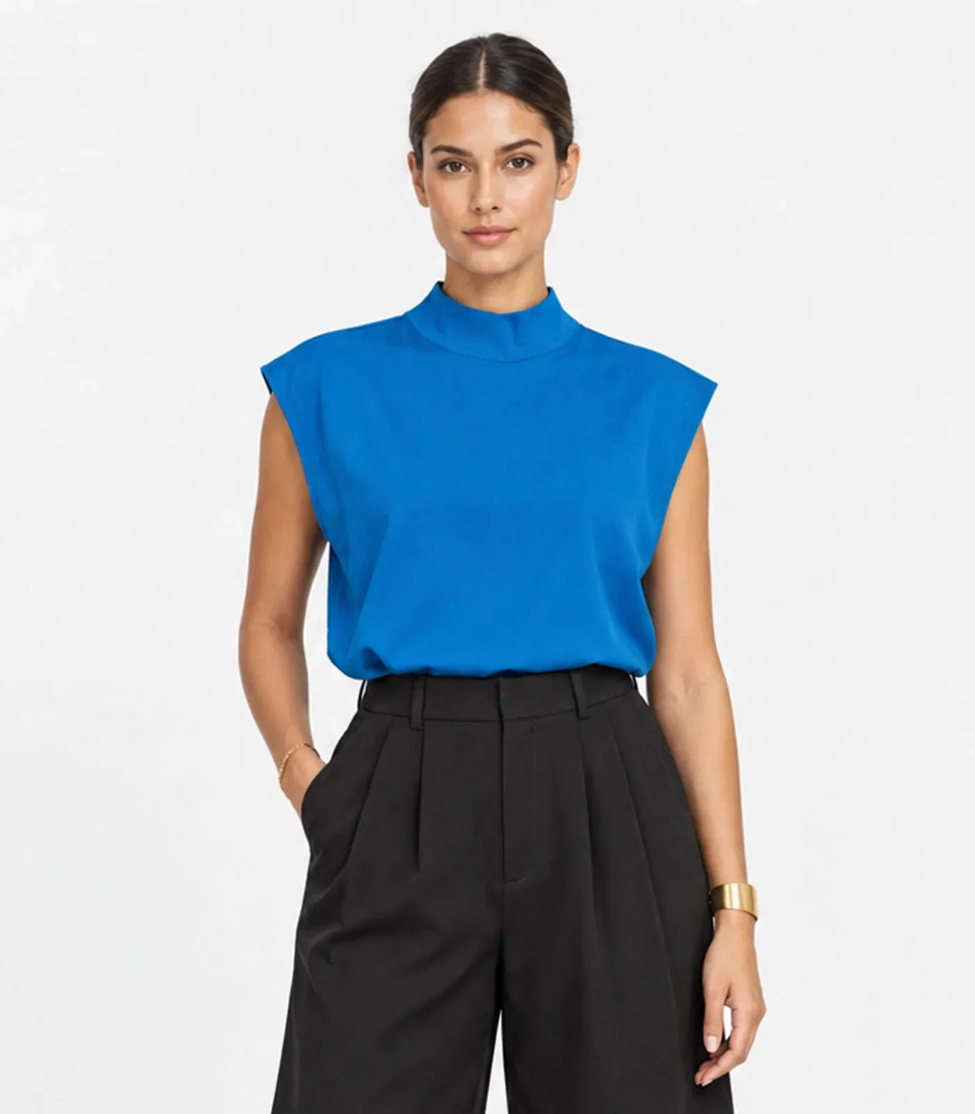 Blusa Feminina Gola Alta Endless Azul