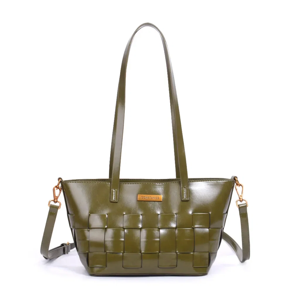 Bolsa Verde Ombro Tressê Verniz — imagem 1