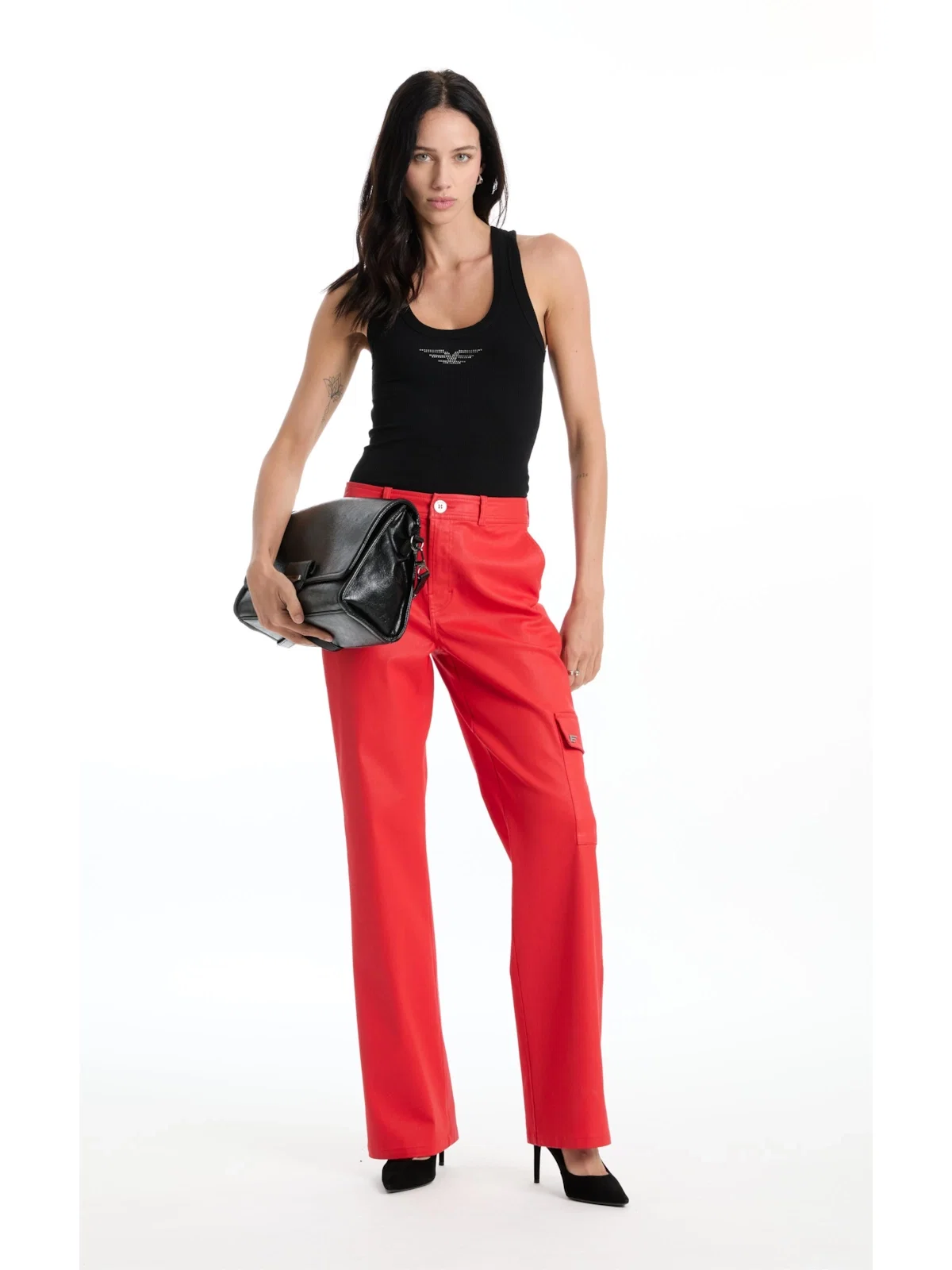 Calça Denim Folli Patheph Vermelho — imagem 1