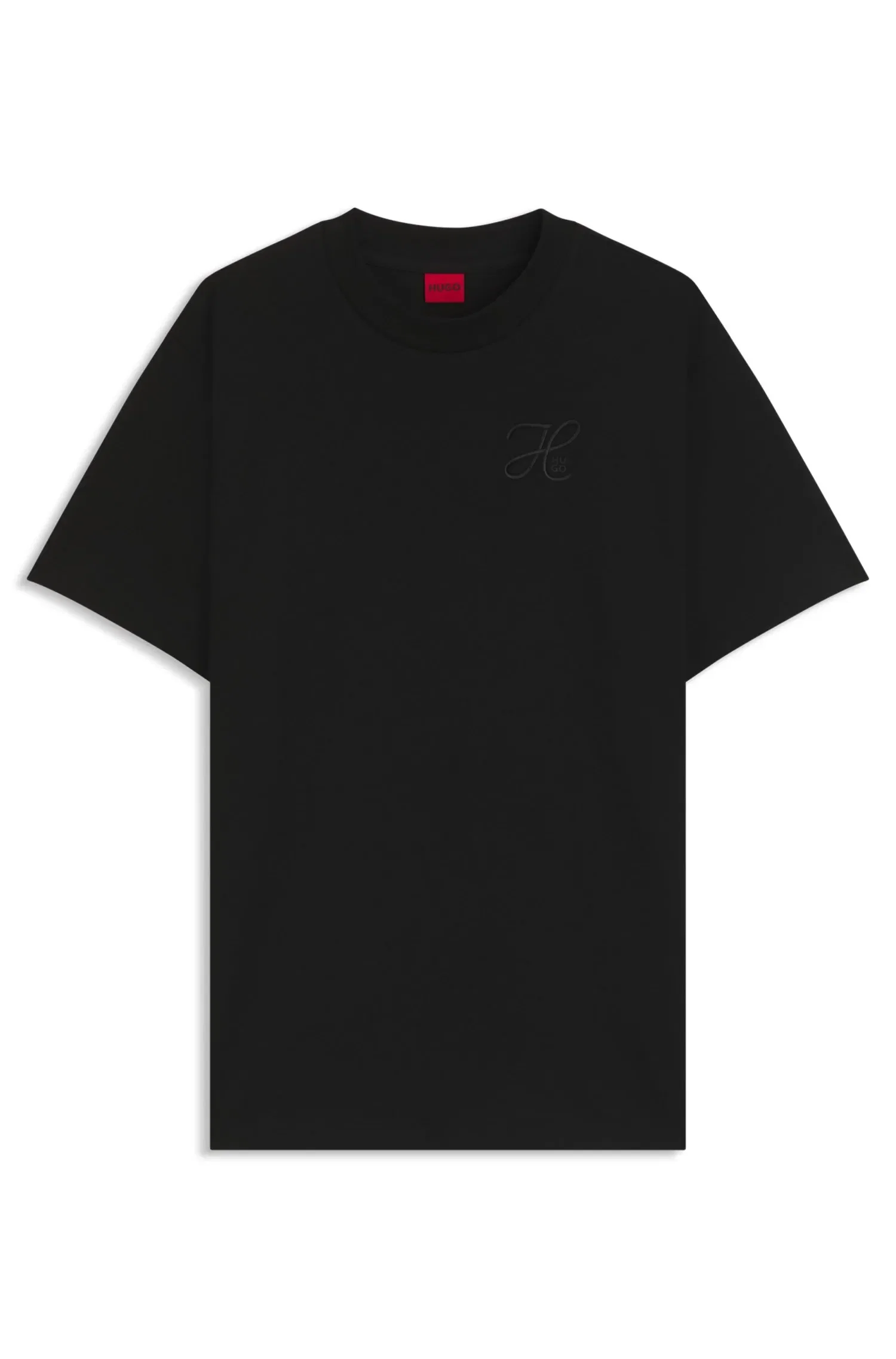 Camiseta De Ajuste Descontraído Em Algodão Com Monograma Bordado — imagem 1