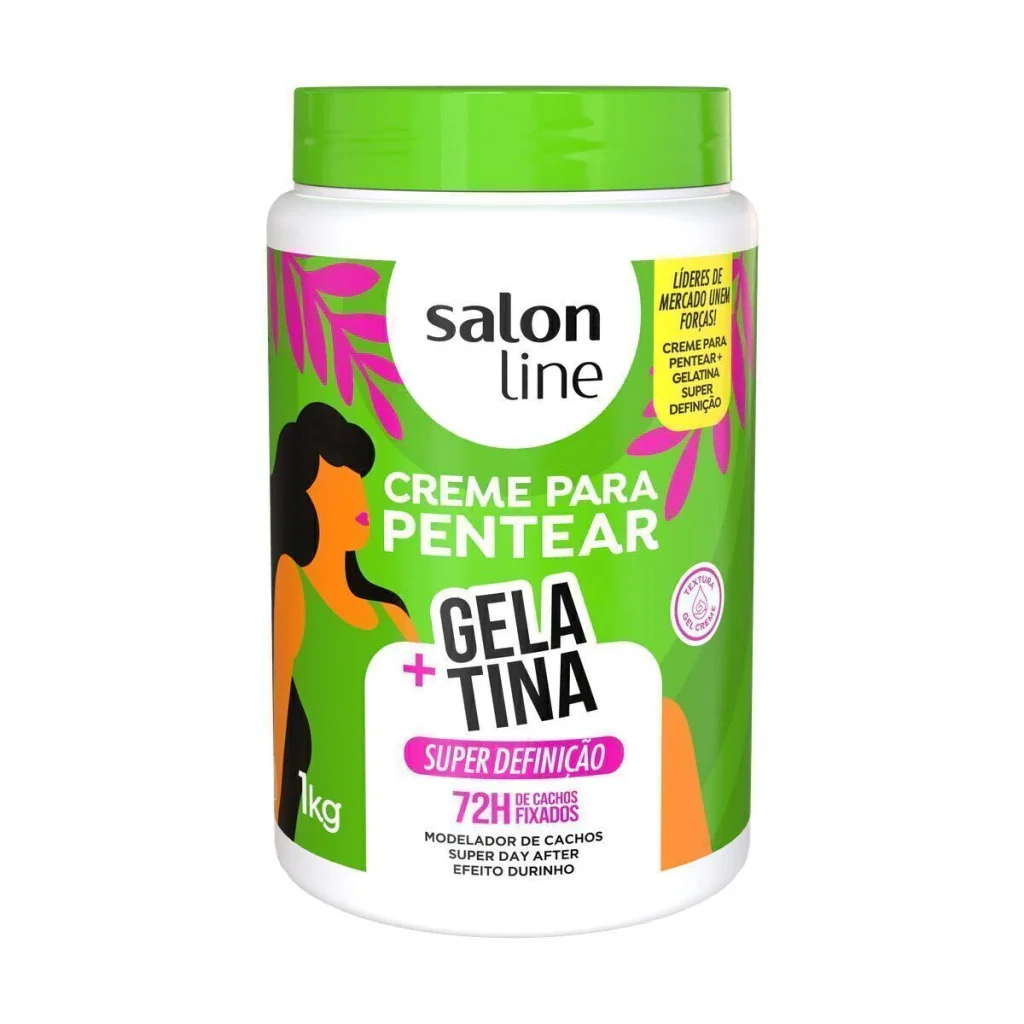 Creme para Pentear Salon Line + Gelatina Super Definição 1kg