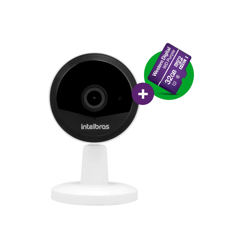 Câmera Inteligente Interna iM1 2MP com MicroSD 32 GB Intelbras