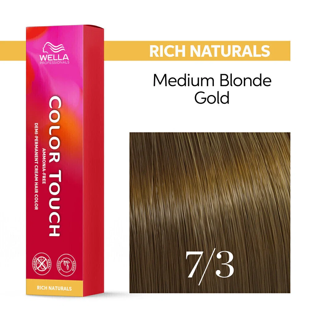 Tonalizante Wella Color Touch 7/3 Louro Médio Dourado