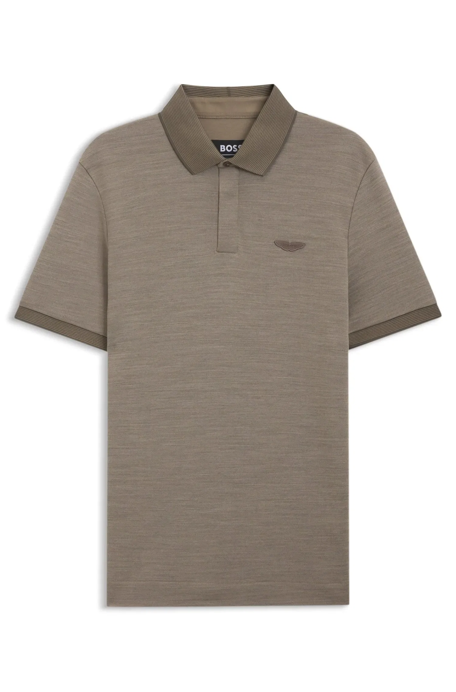 Polo BOSS x ASTON MARTIN Em Piqué De Lã e Algodão — imagem 1