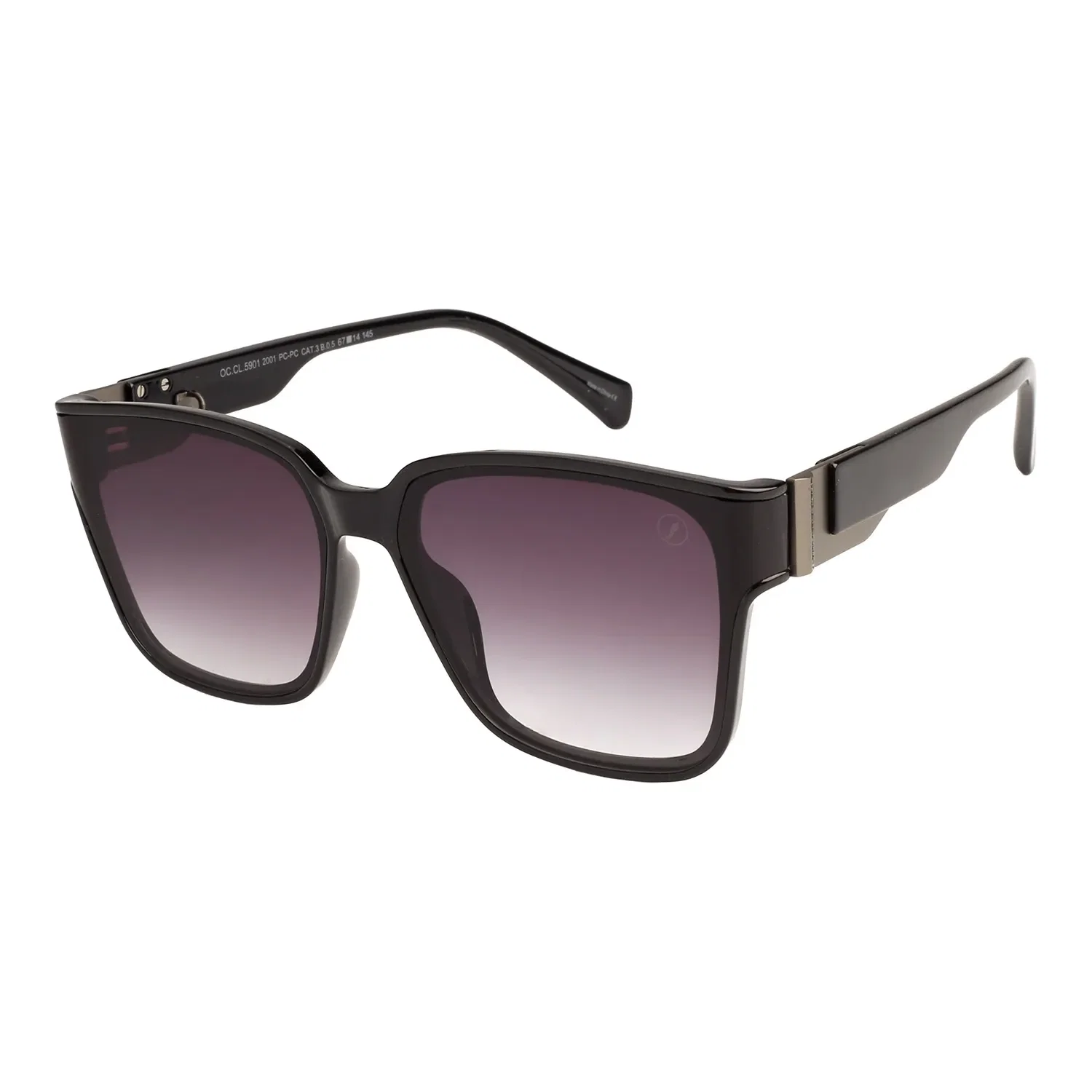 Óculos de Sol Feminino Bended Lenses Quadrado Degradê Preto
