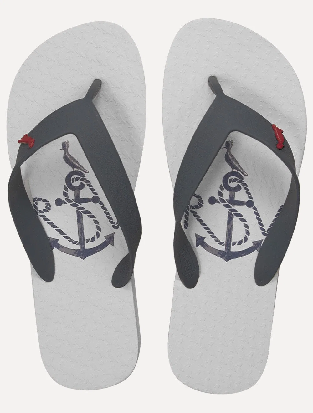Chinelo Reserva Masculino Navy Anchor Branco