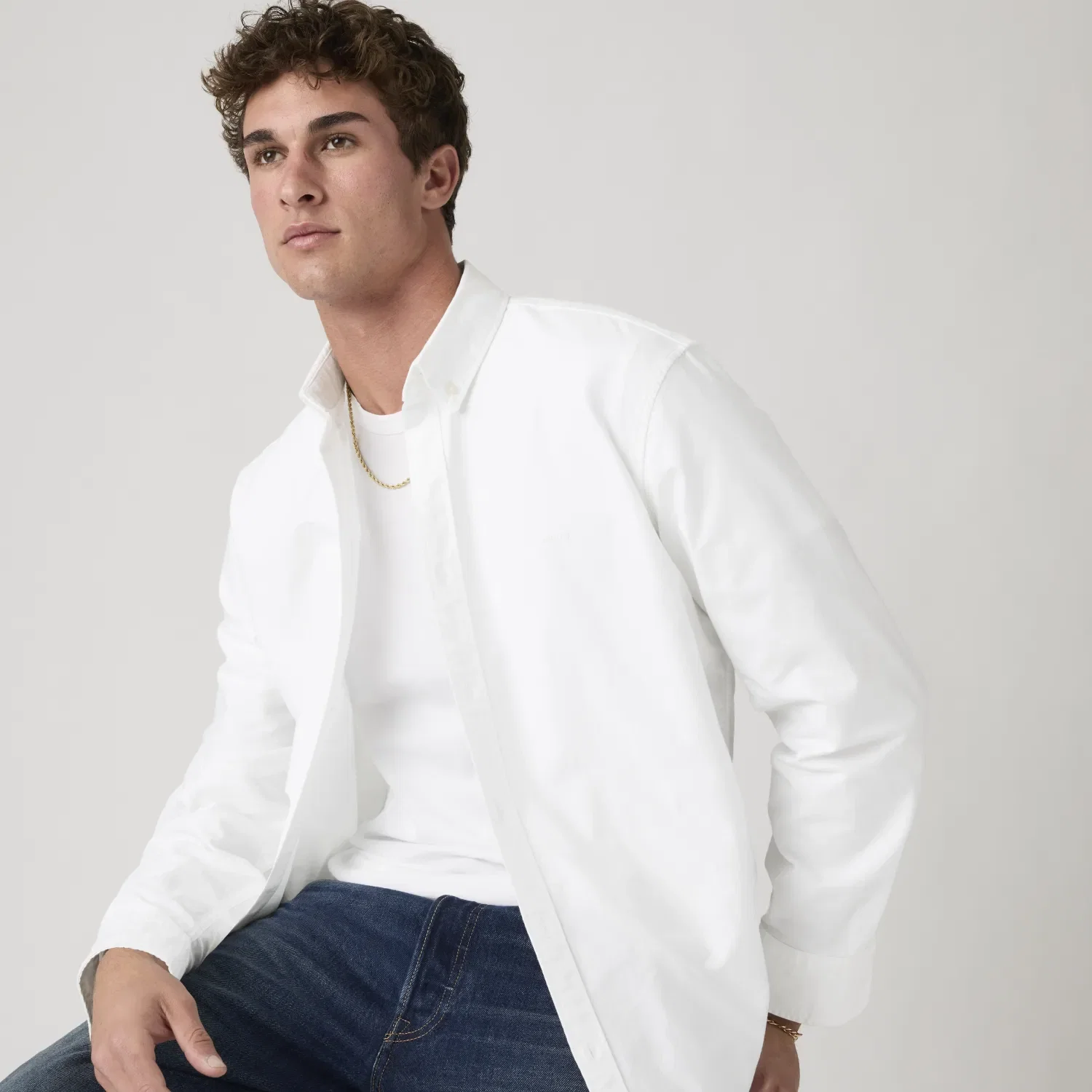 Camisa Oxford Levi's® Authentic Button Down Branca Manga Longa