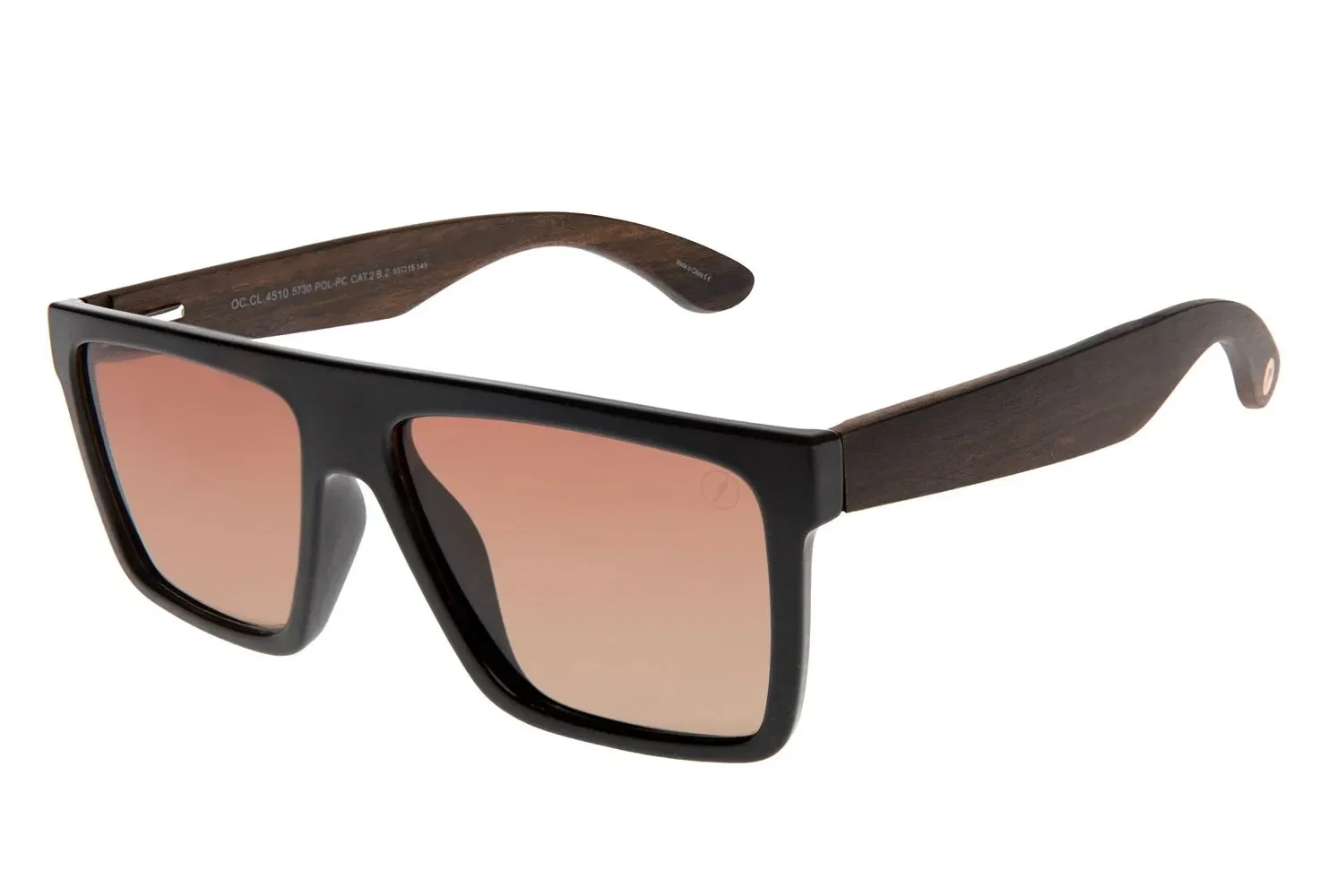 Óculos de Sol Masculino Chilli Beans Quadrado Polarizado Degradê Marrom