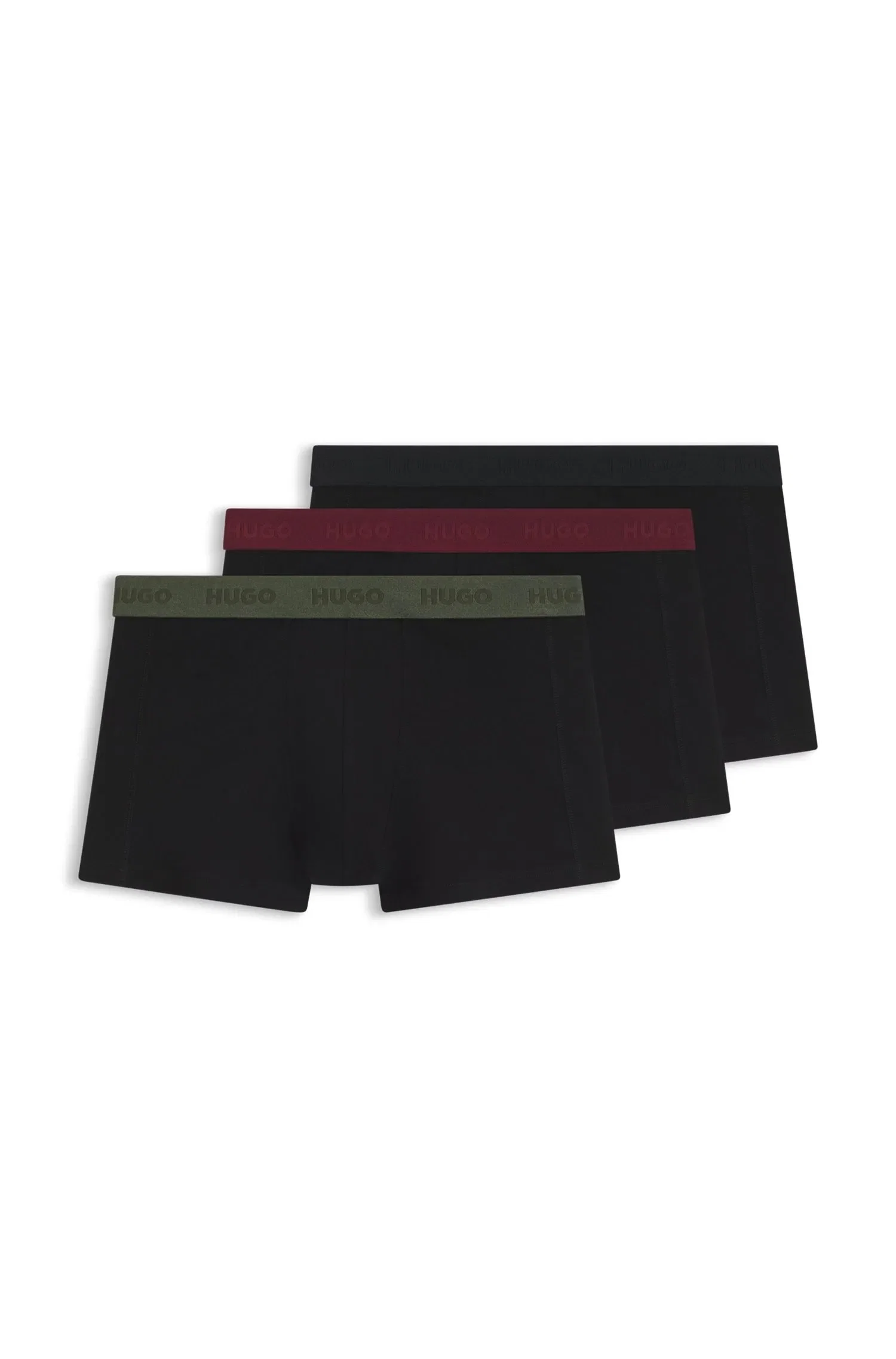 Pack De Três Cuecas Com Cintura Com Logo Em Jacquard
