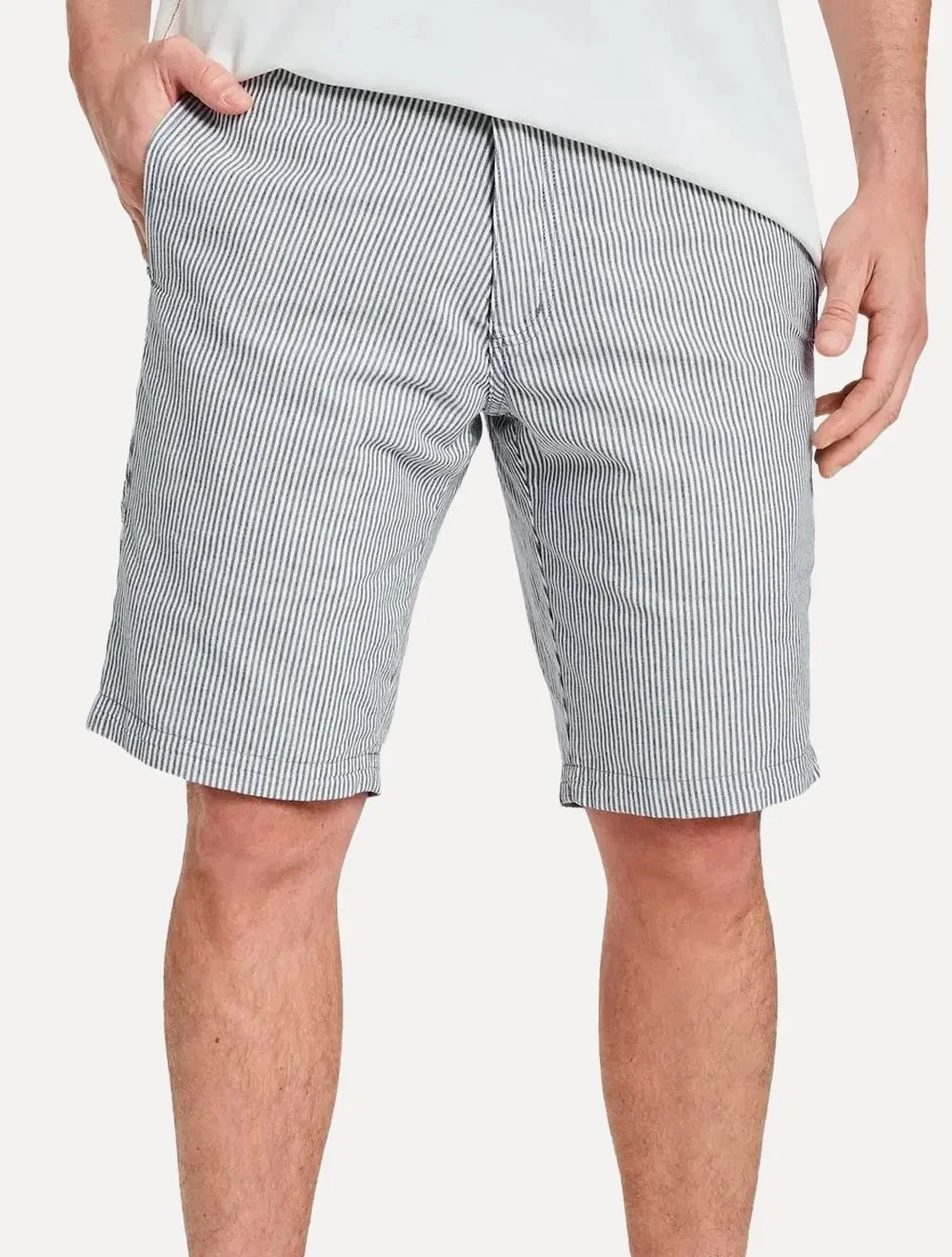 Bermuda Reserva Masculina Dupla Face Listra Azul Marinho