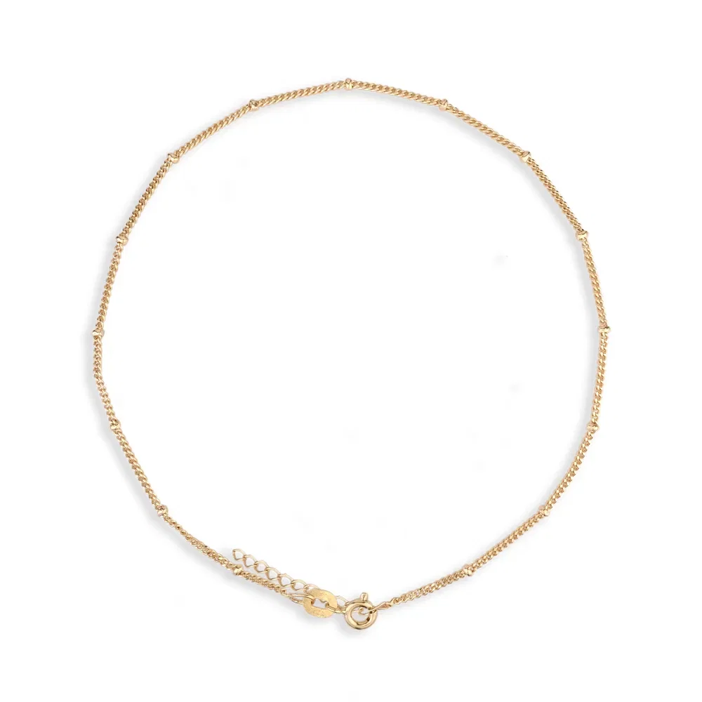 Tornozeleira Life Prata Banho Ouro Amarelo