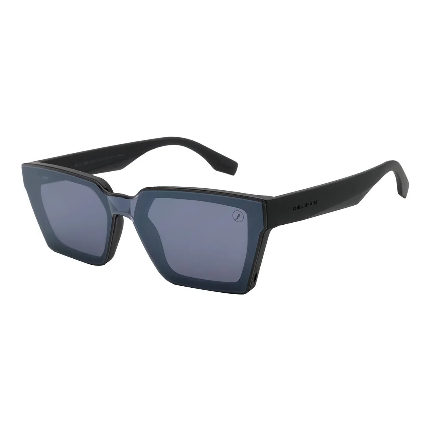 Óculos de Sol Masculino Infinity Quadrado Espelhado Preto — imagem 1