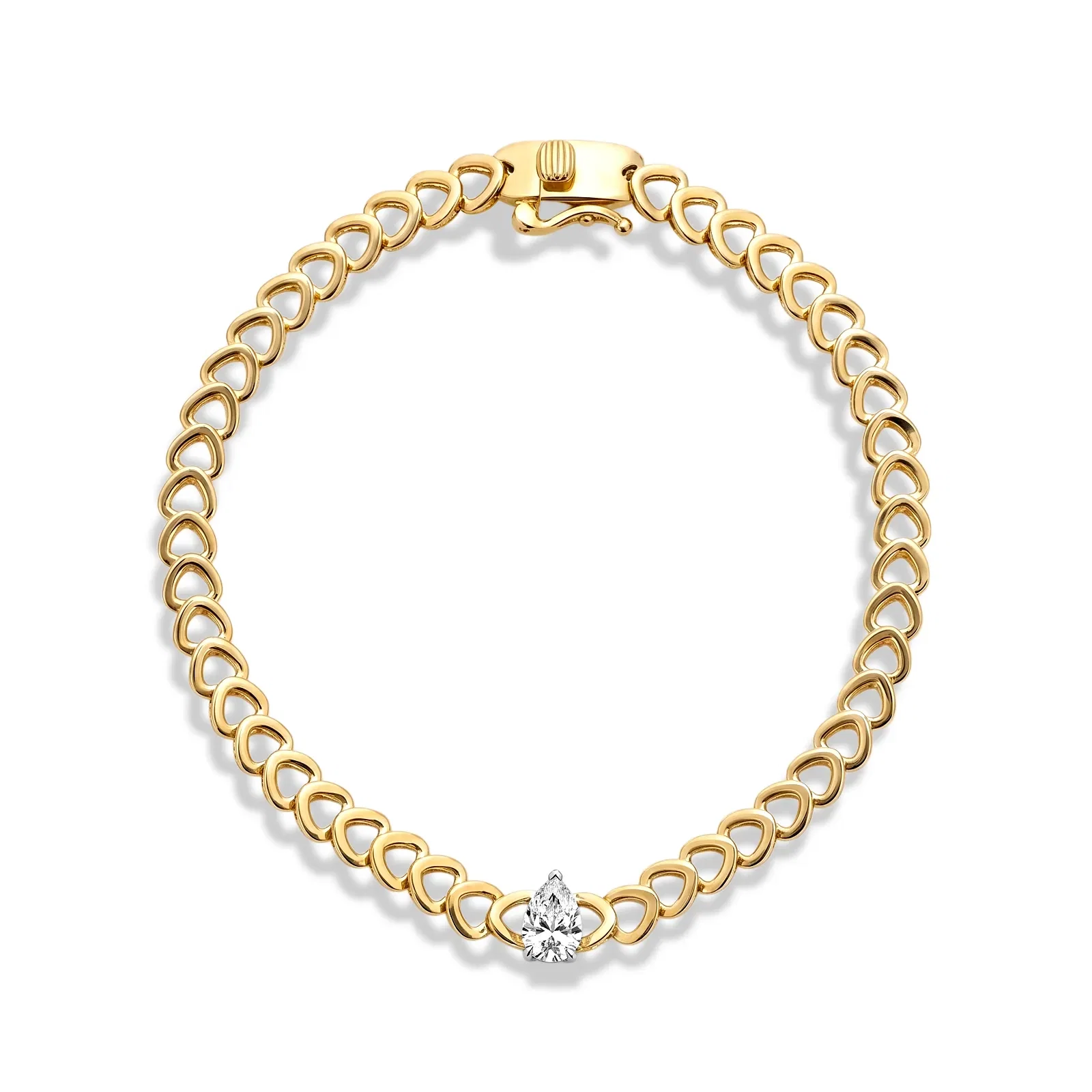 Pulseira DNA em Ouro Amarelo 18k com 0,5ct de Diamante de Laboratório — imagem 1