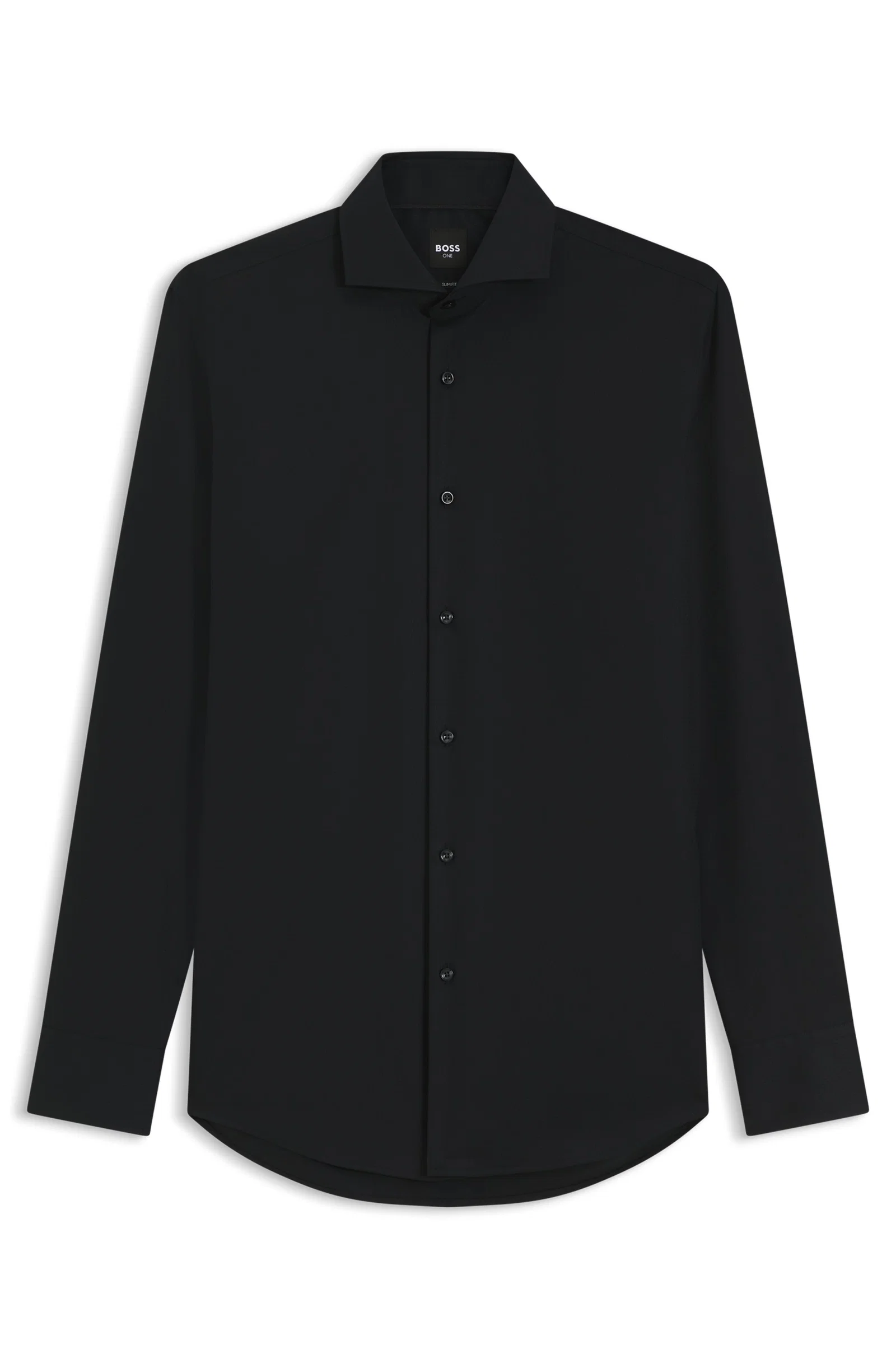 Camisa Slim Fit Em Sarja De Algodão