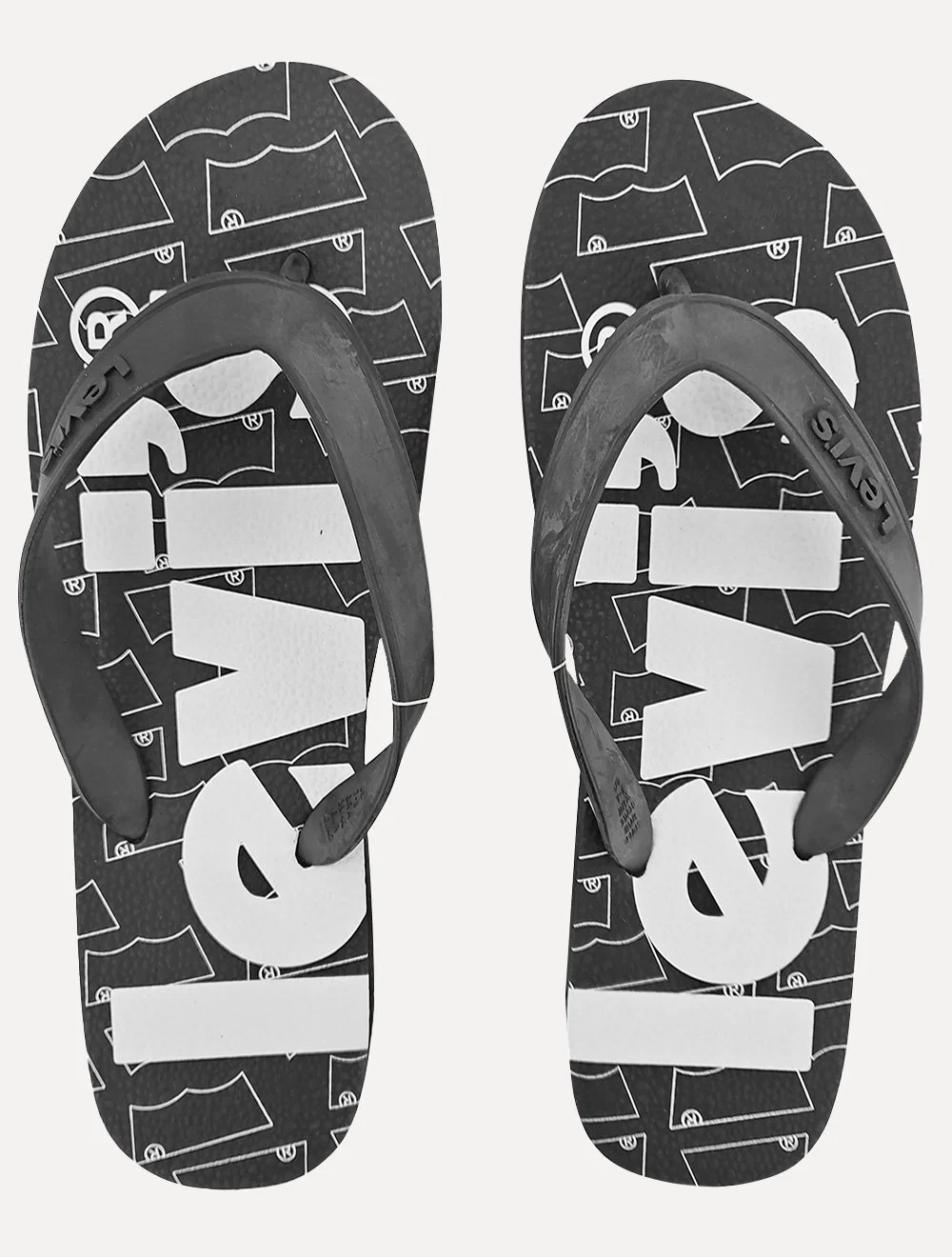 Chinelo Levis Masculino Poster Logo Preto