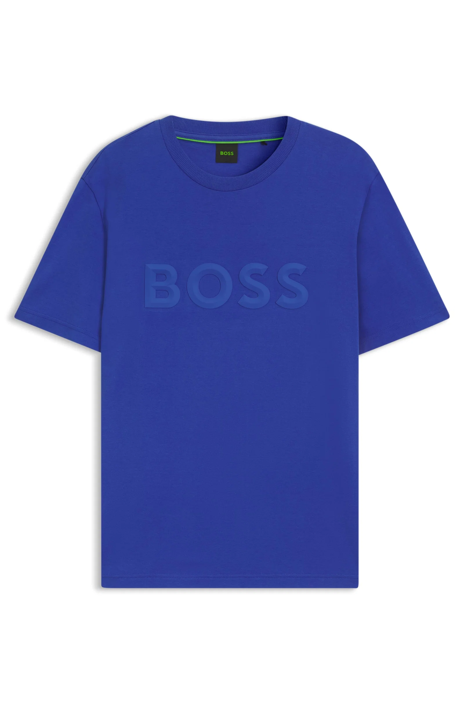 Camiseta Em Jersey De Algodão Com Logo 3D