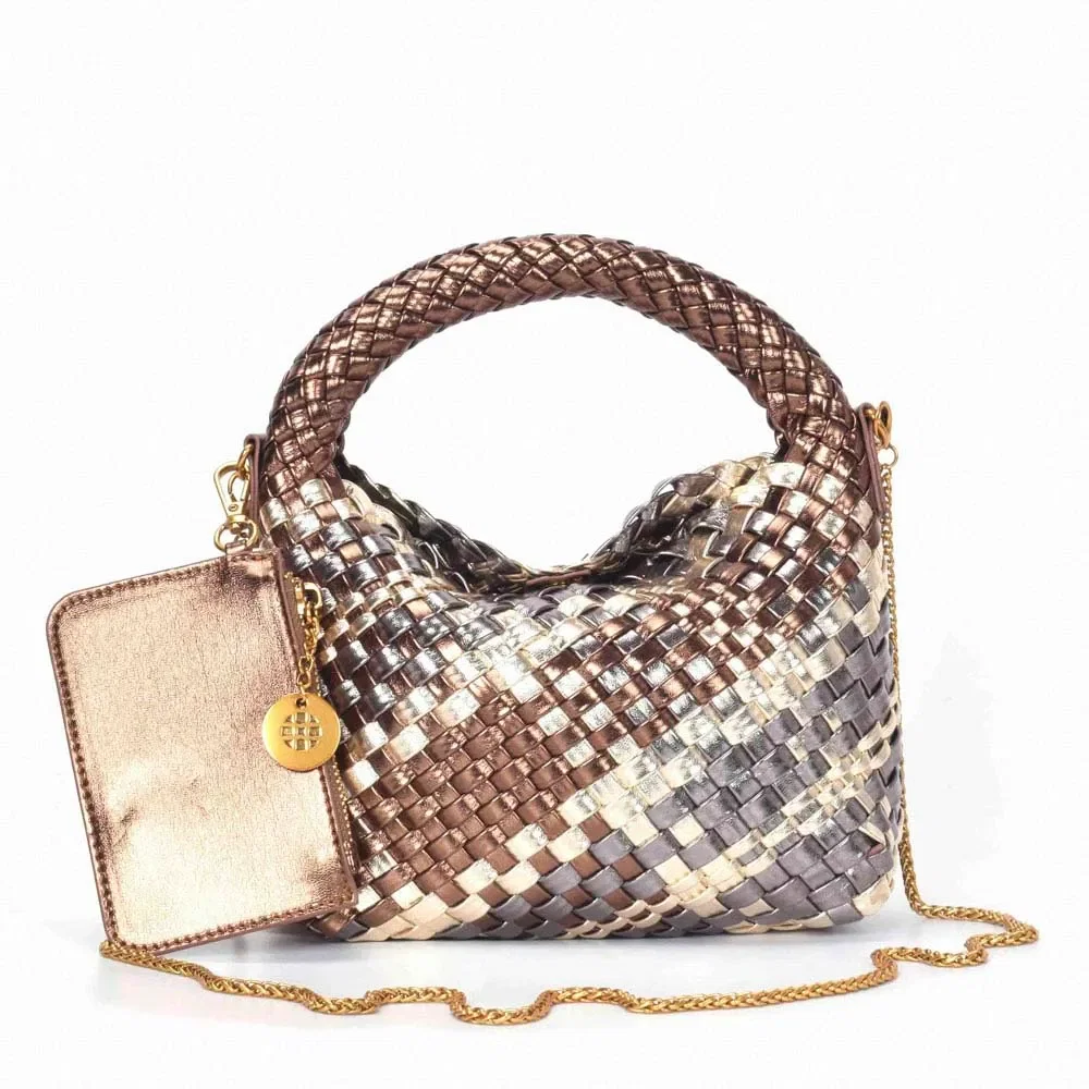 Bolsa Tiracolo Tressê Metalizada — imagem 1