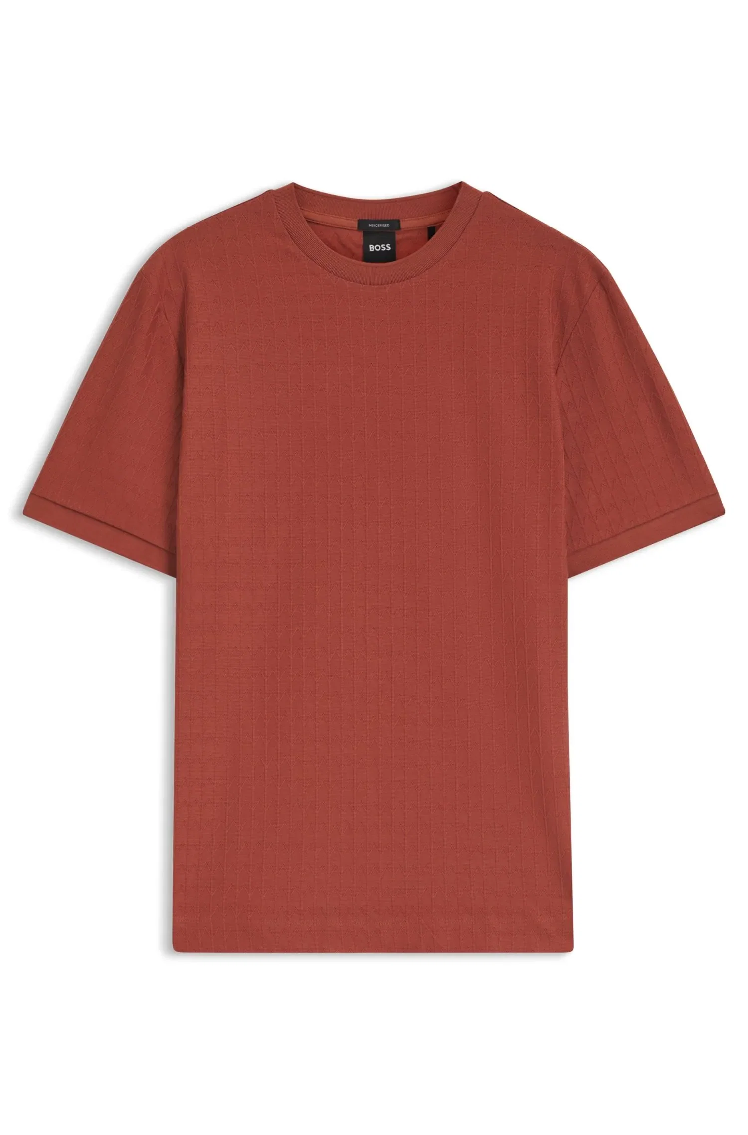 Camiseta De Algodão Com Jacquard Geométrico — imagem 1