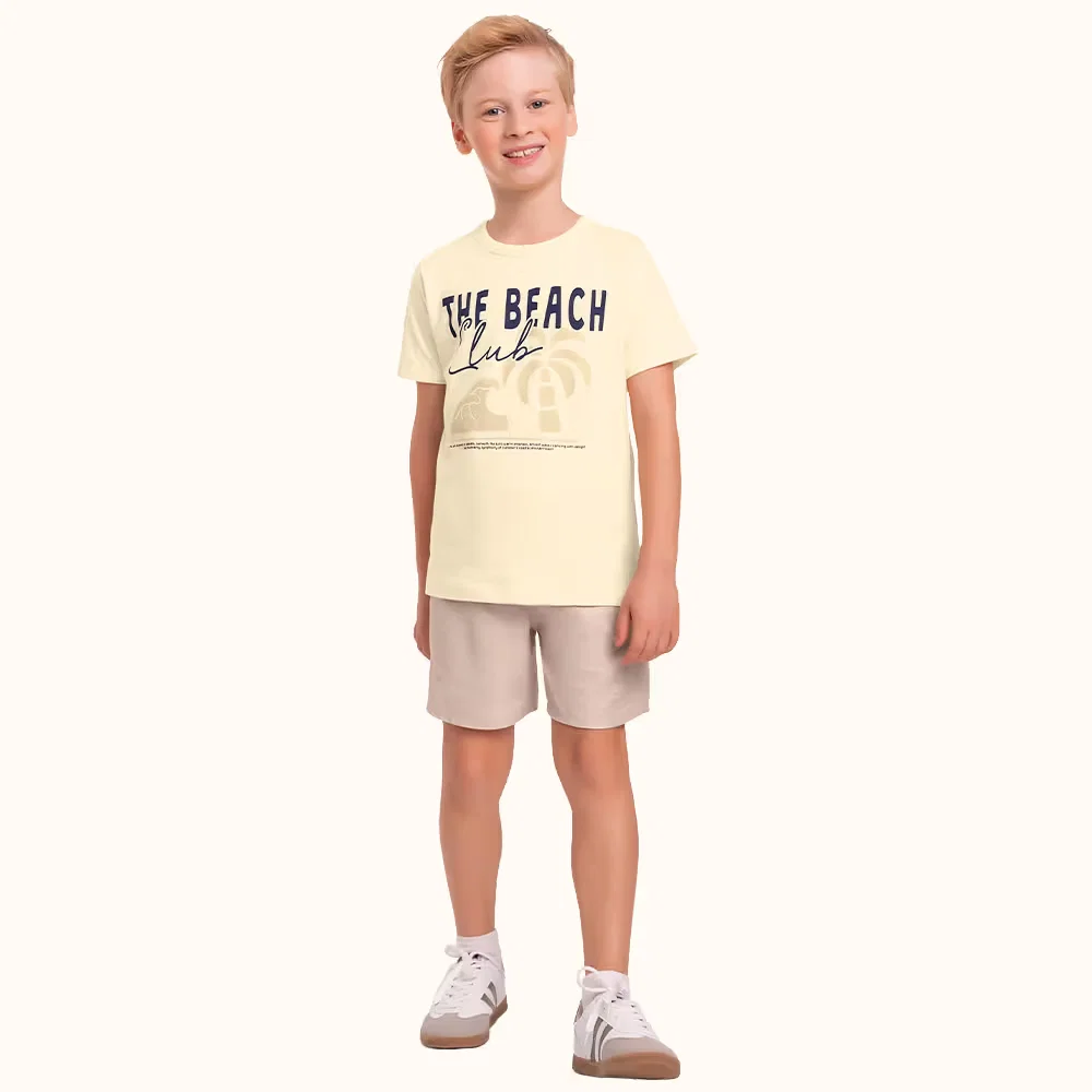 Camiseta em meia malha the beach club