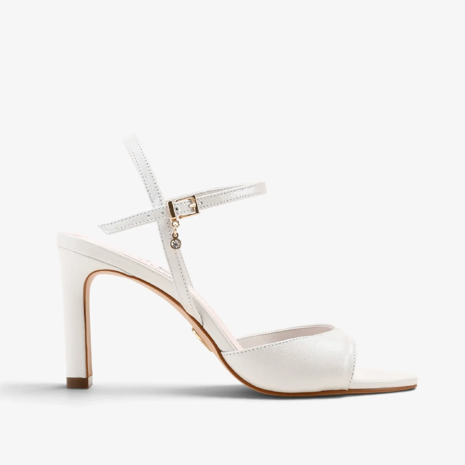 Sandália Branco Say Yes Couro Acetinado — imagem 1