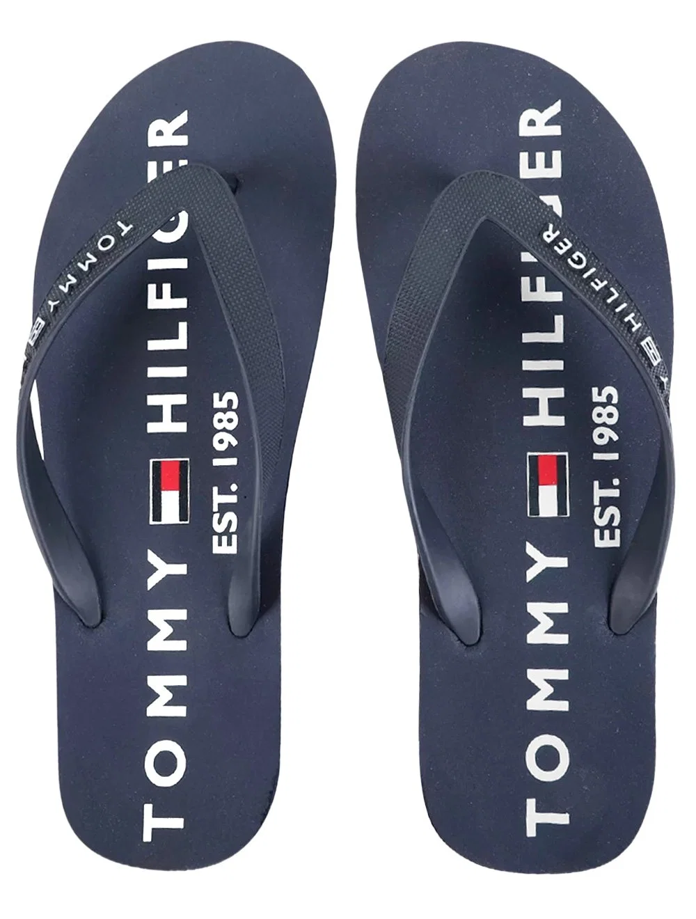 Chinelo Tommy Hilfiger Masculino Rubber Strip Simon 34R Vermelho / Marinho