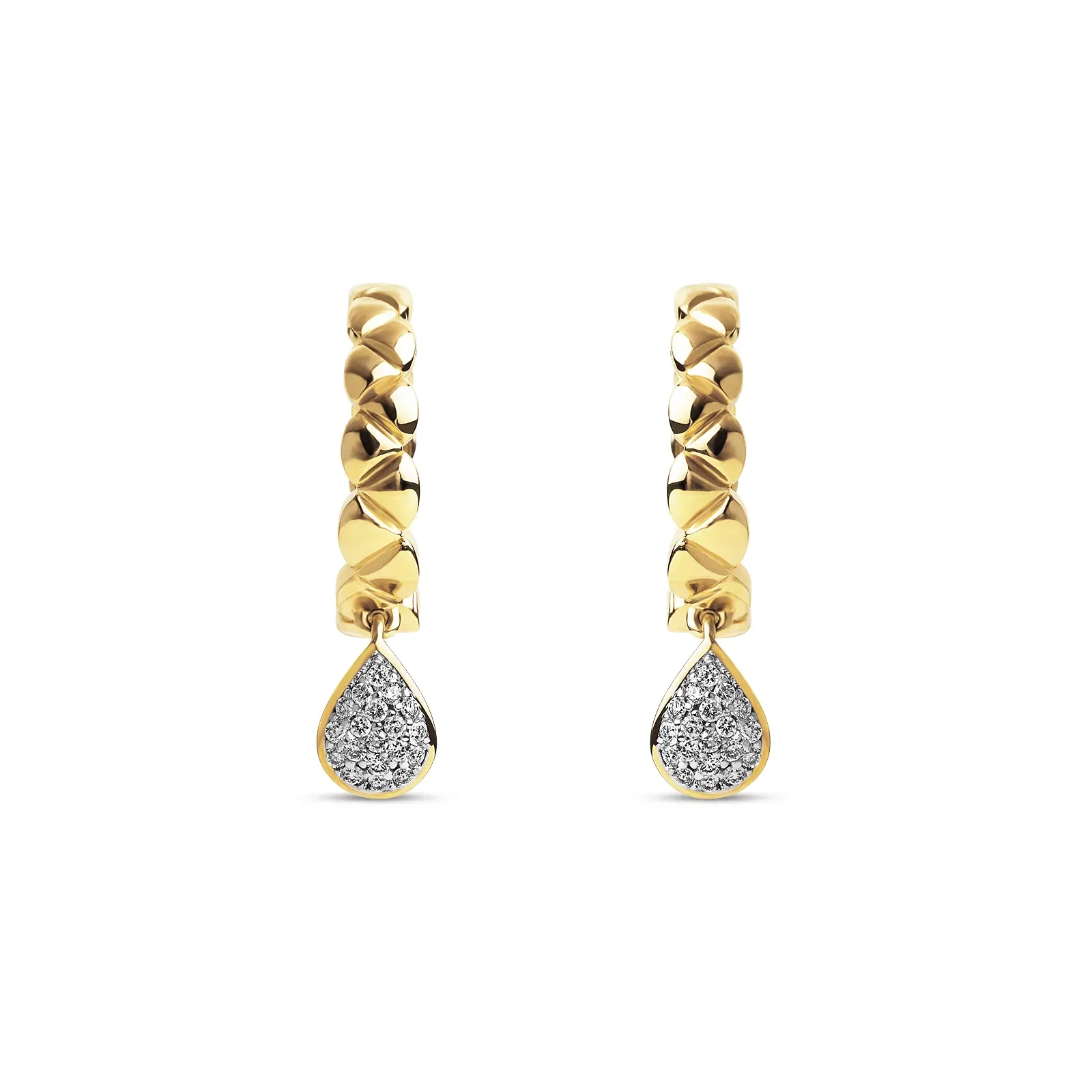 Argola Icona em Ouro Amarelo 18k com Diamantes 0,19ct, 26mm — imagem 1
