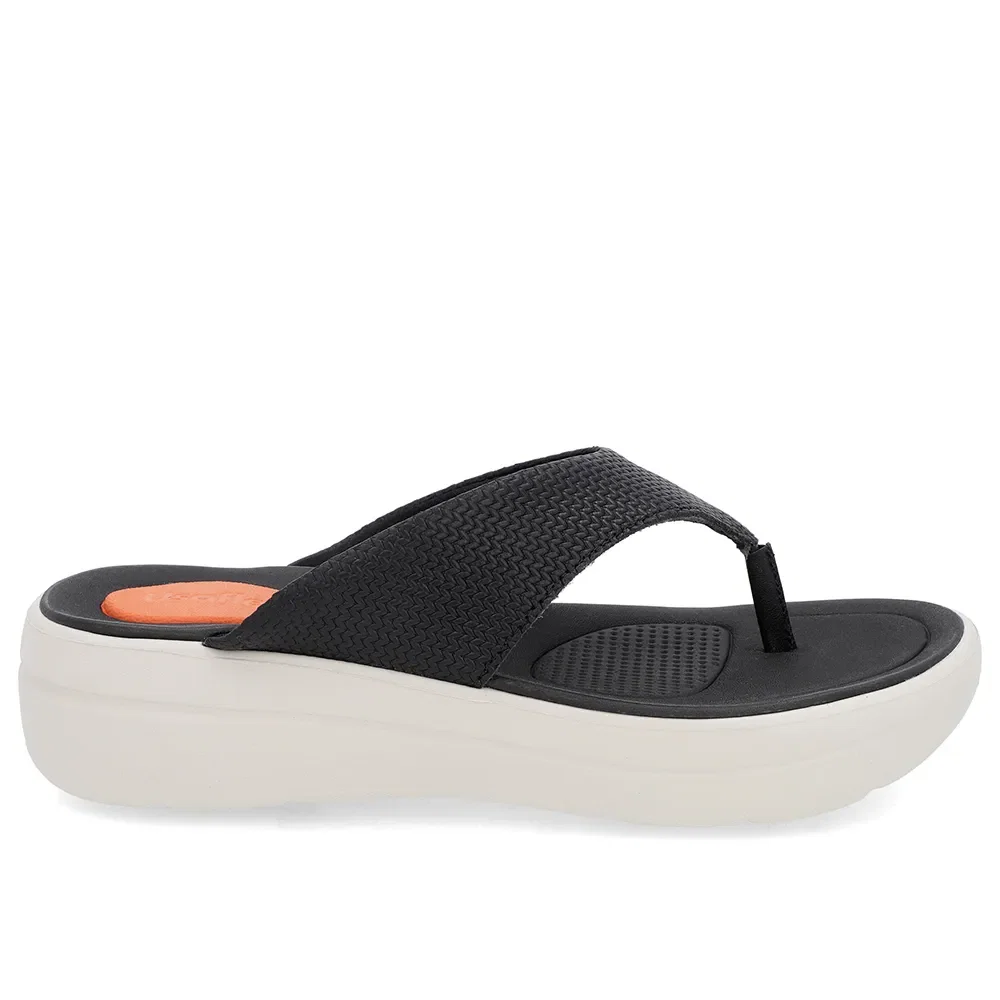 Chinelo Básico Couro Preto Liso