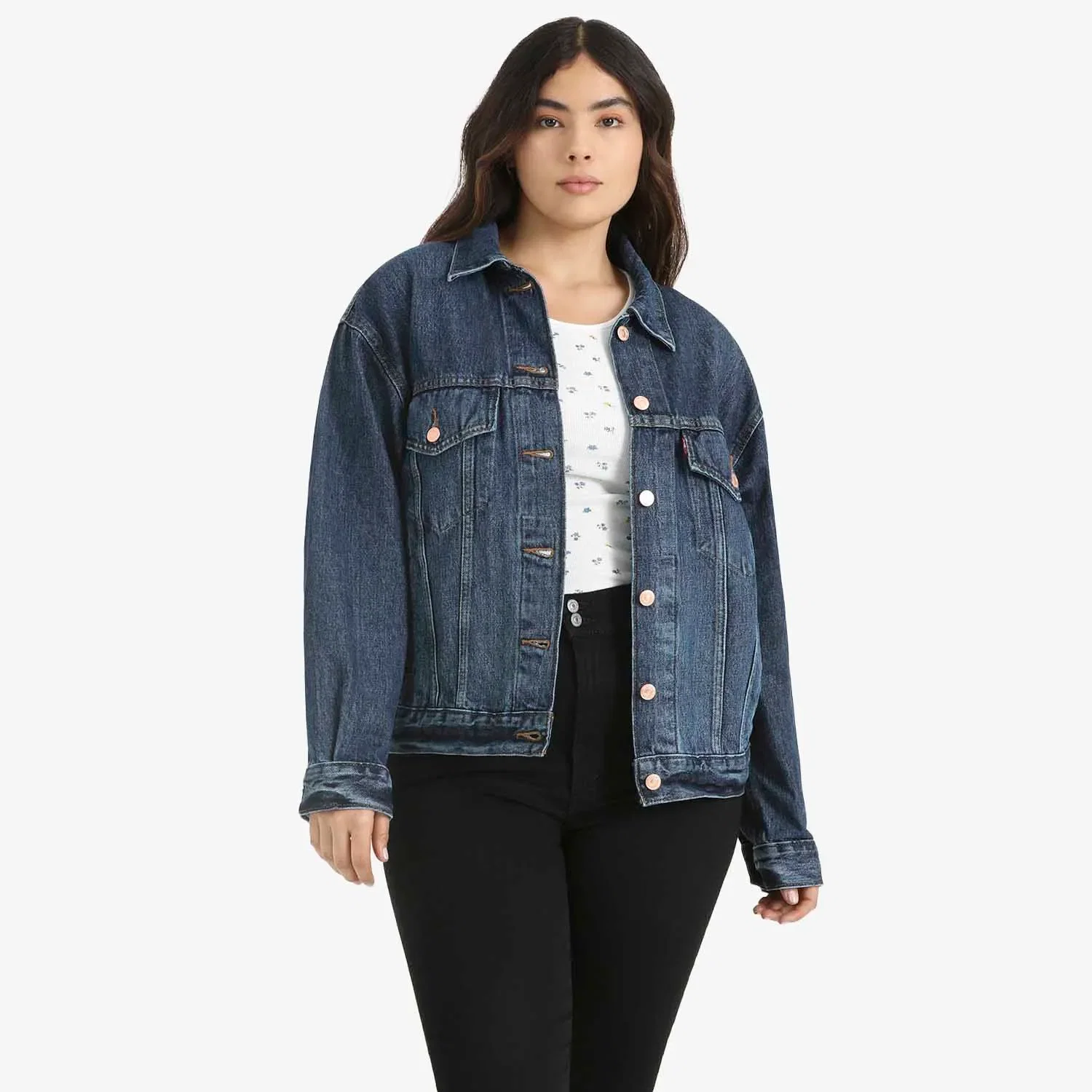 Jaqueta Jeans Levi's® 90S Trucker Lavagem Escura — imagem 1