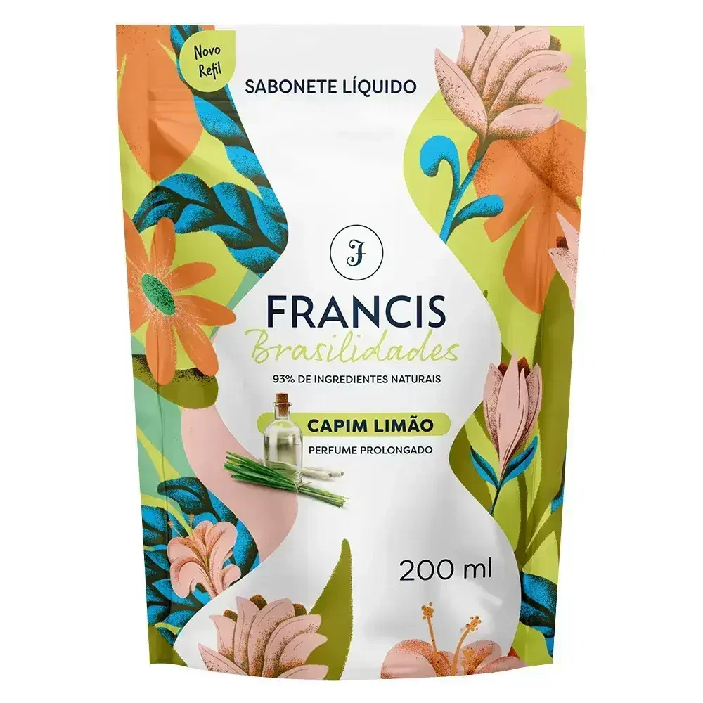 Refil Sabonete Líquido Francis Brasilidades Capim Limão 200ml