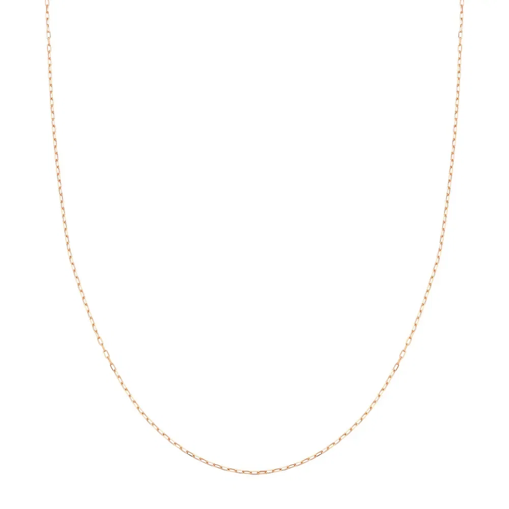 Corrente Cadeado Alongada em Ouro Rosé 18k, 60cm — imagem 1