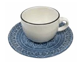 Xícara de Café Mer Motivée Stoneware Kenya Azul 110ml
