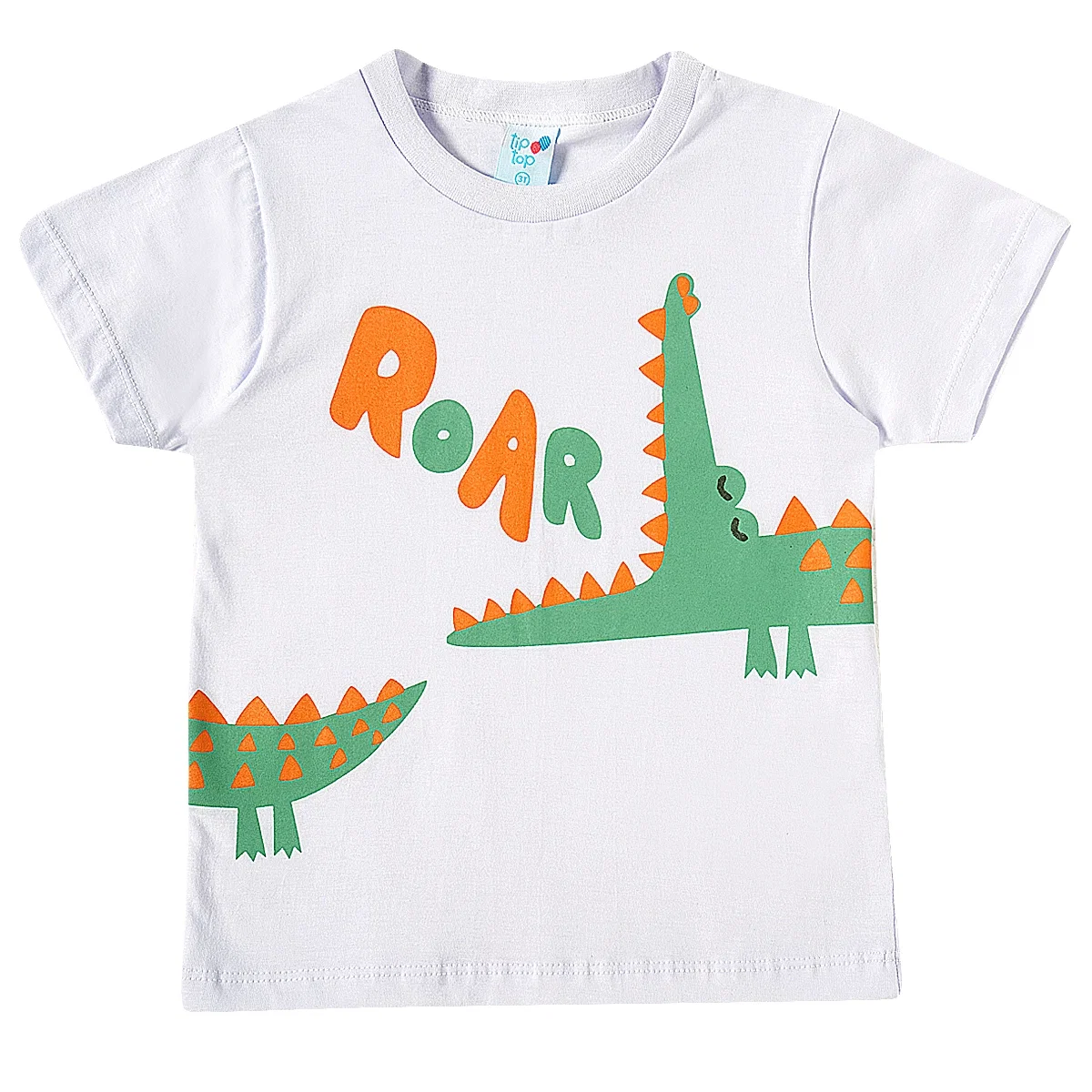 Camiseta Manga Curta Toddler Jacaré Meia Malha Tip Top