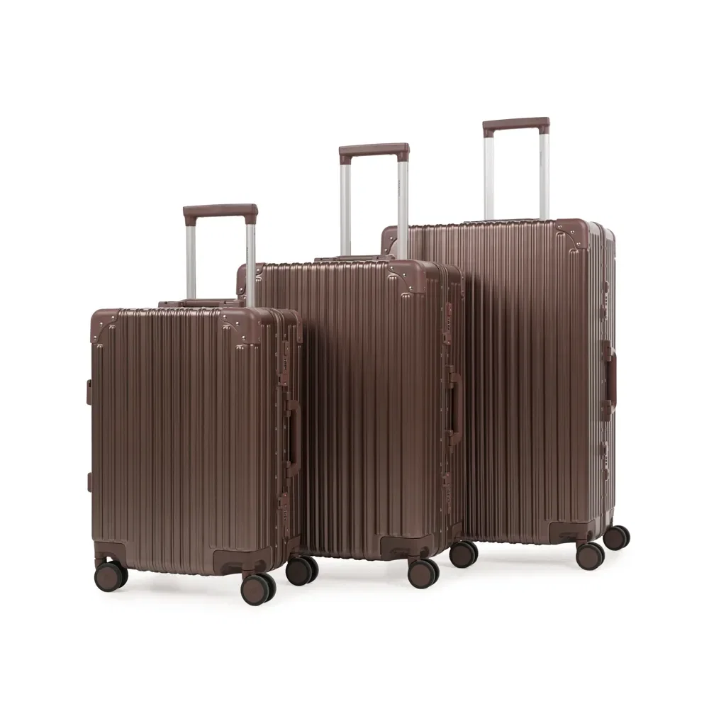 Conjunto de Malas Policarbonato 4 Rodas P, M e G Kyoto Bronze