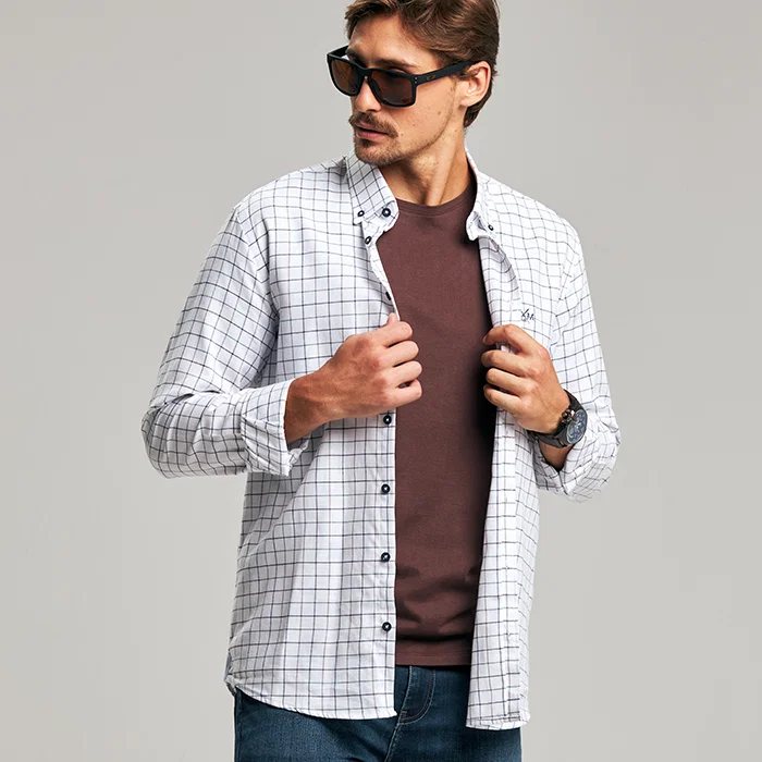 Camisa Slim Confort Botton Down