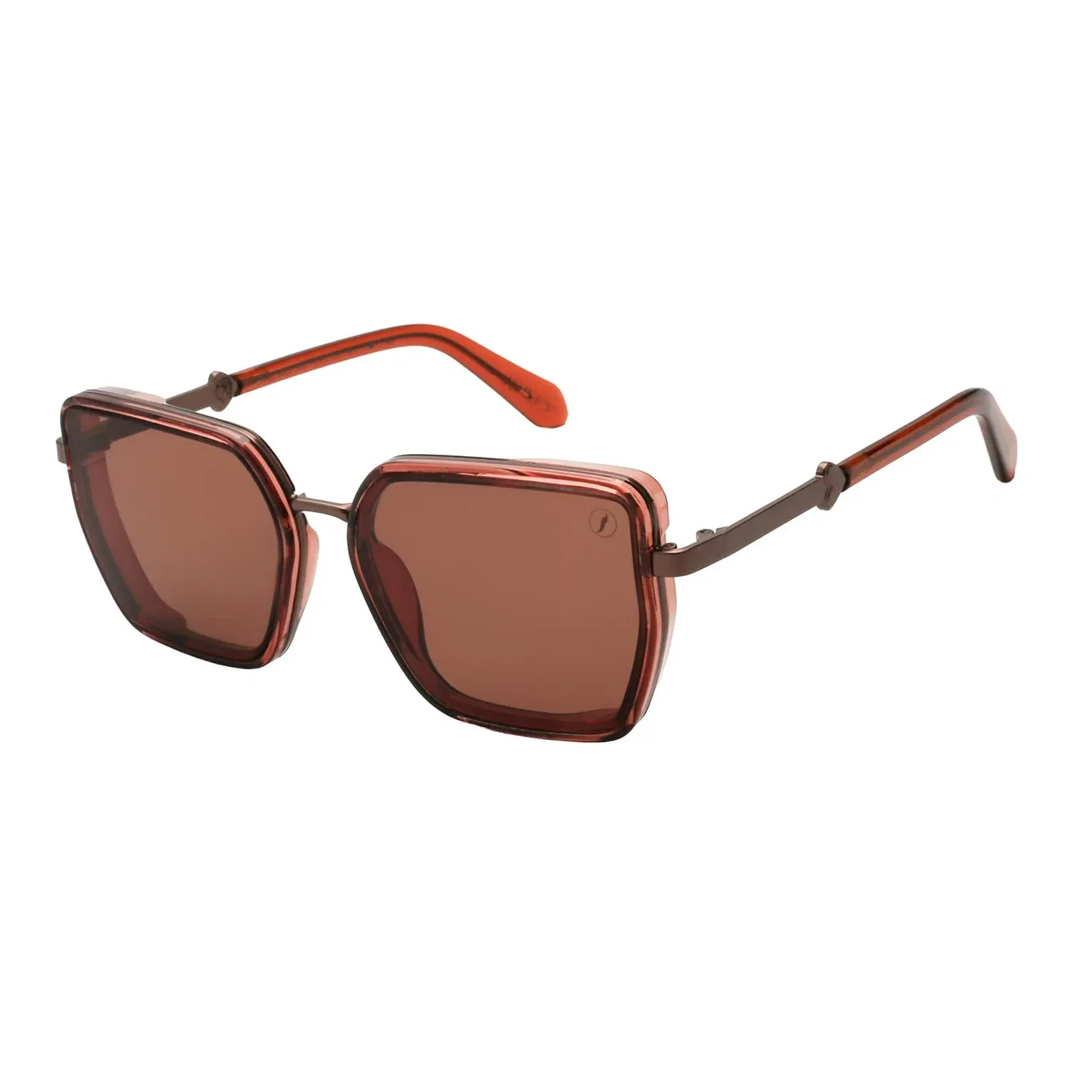 Óculos de Sol Feminino Cazuza Quadrado Marrom