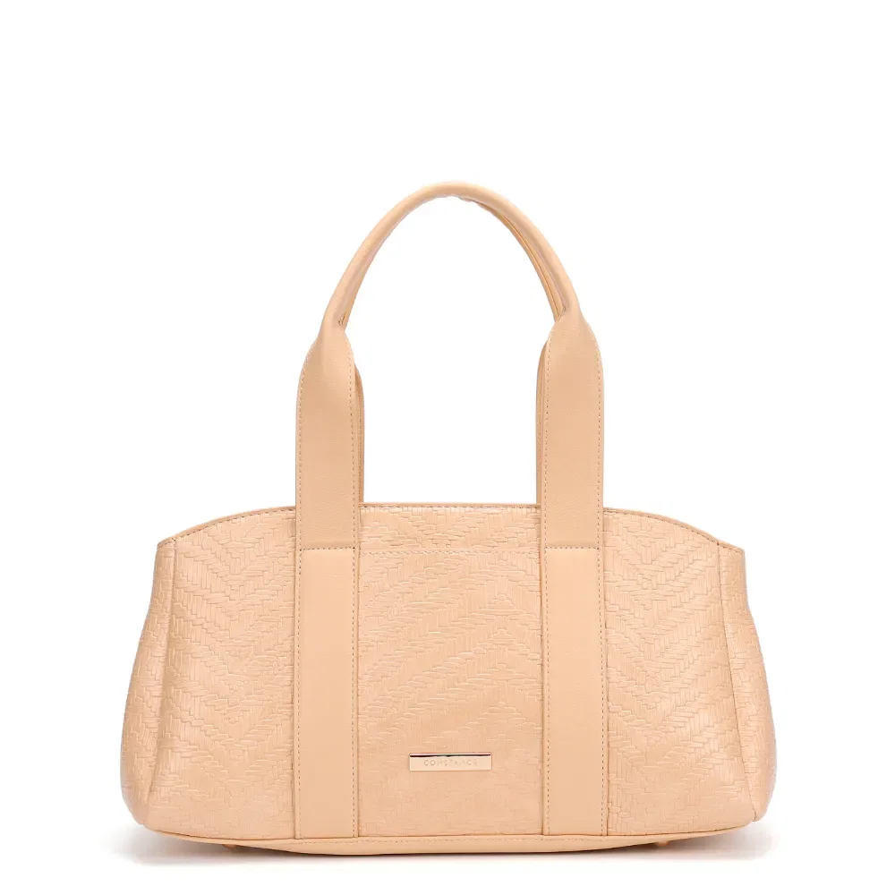 Bolsa de Ombro Textura Bege — imagem 1