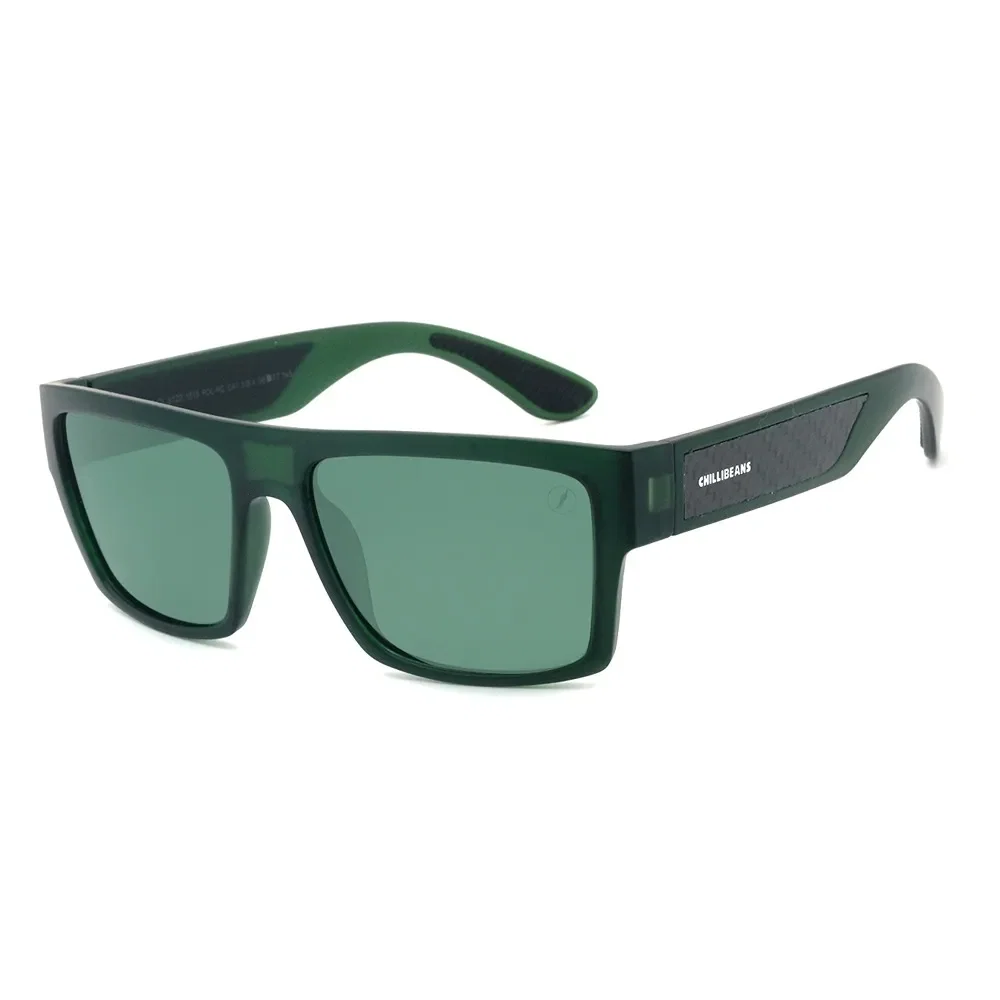 Óculos de Sol Masculino Chilli Beans Quadrado Polarizado Verde — imagem 1